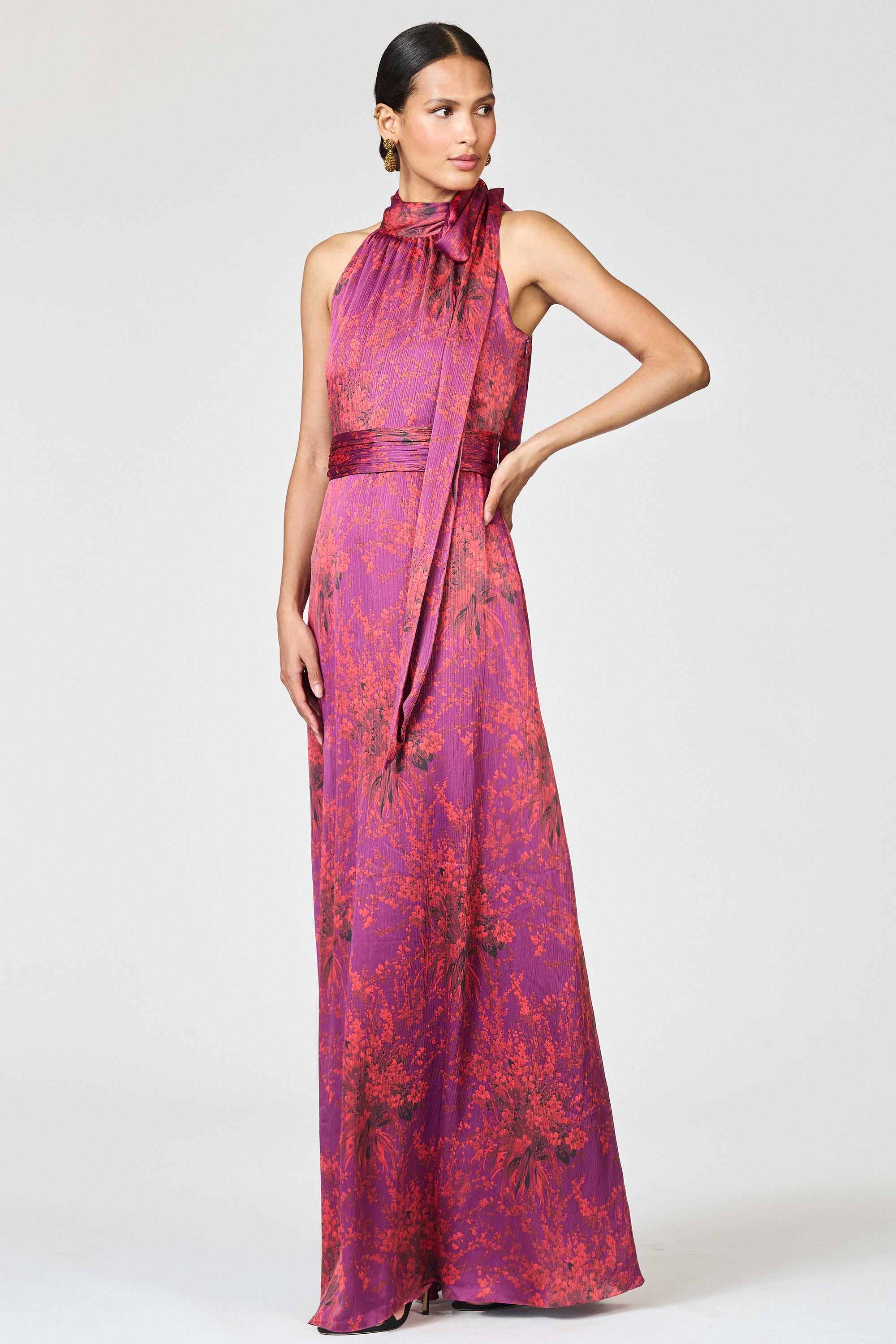 KAYLA GOWN - RASPBERRY BOUQUET