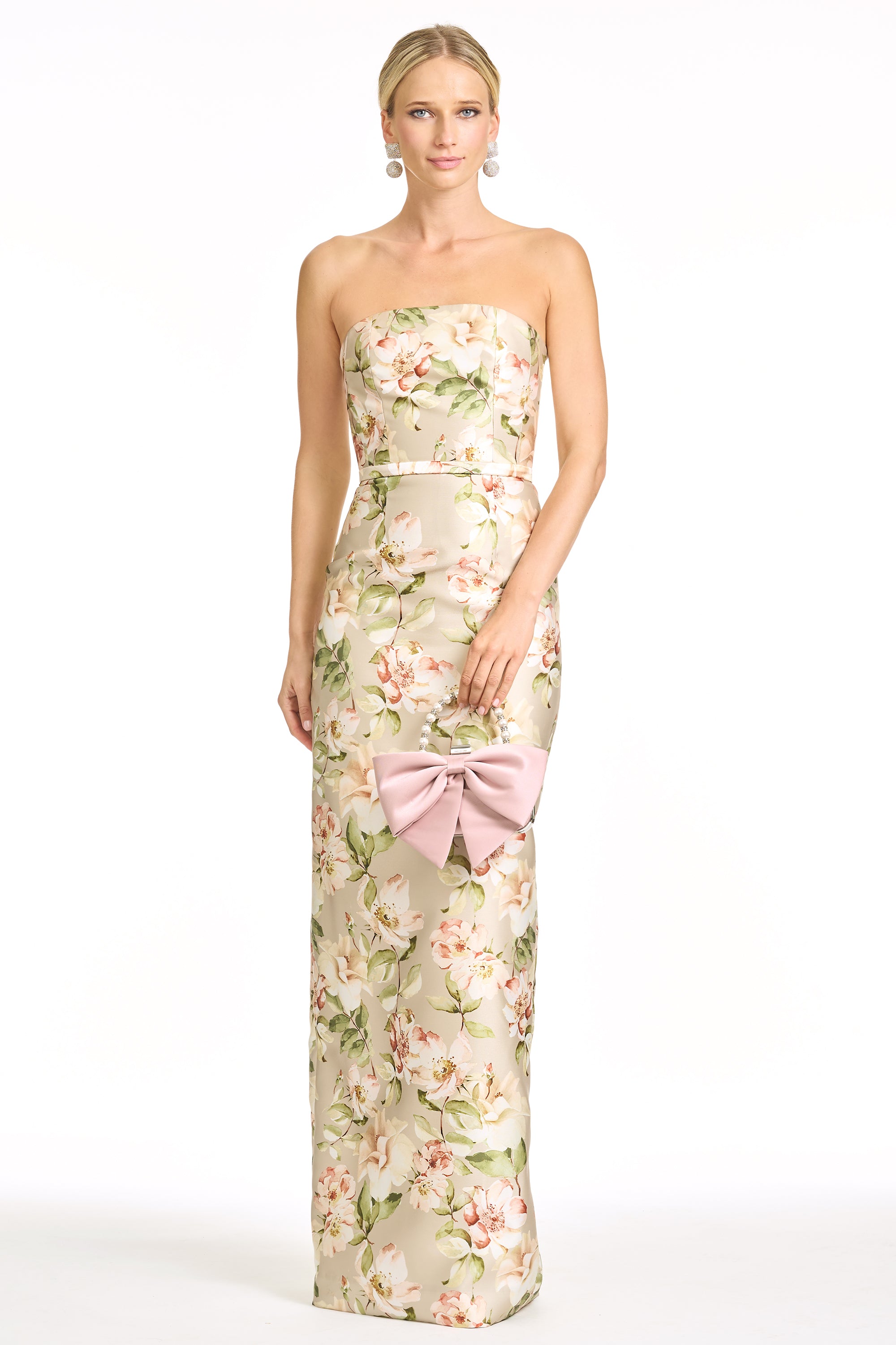 SOPHIA GOWN - PEWTER CAMELLIA