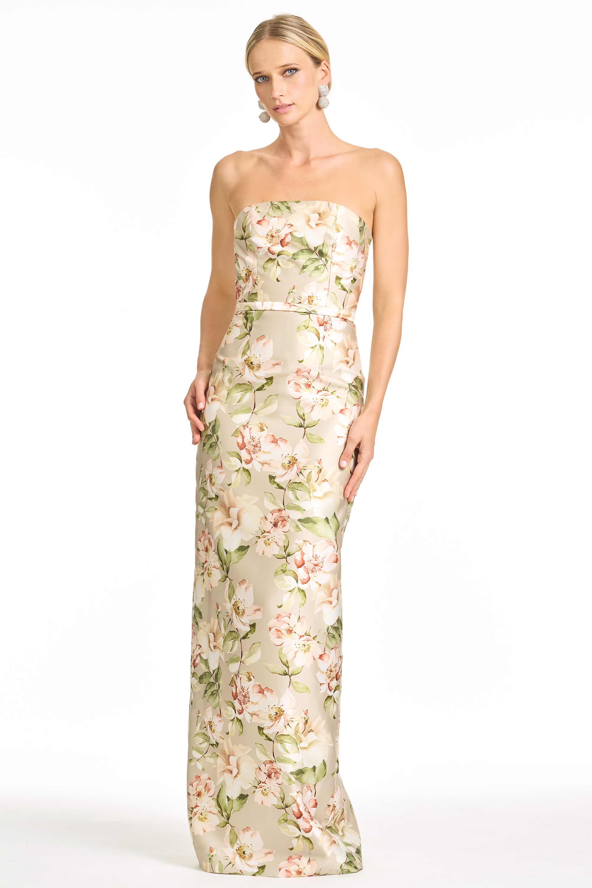 SOPHIA GOWN - PEWTER CAMELLIA