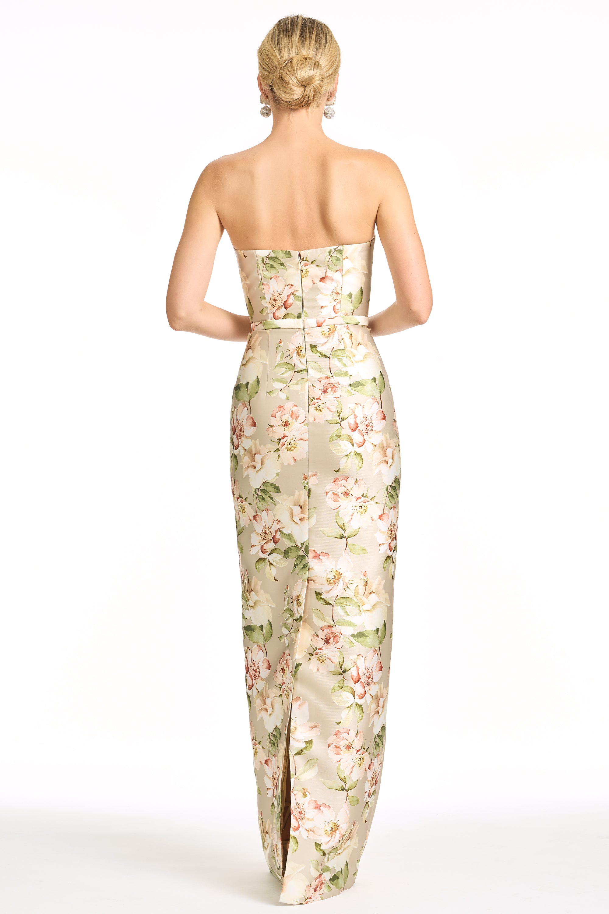SOPHIA GOWN - PEWTER CAMELLIA