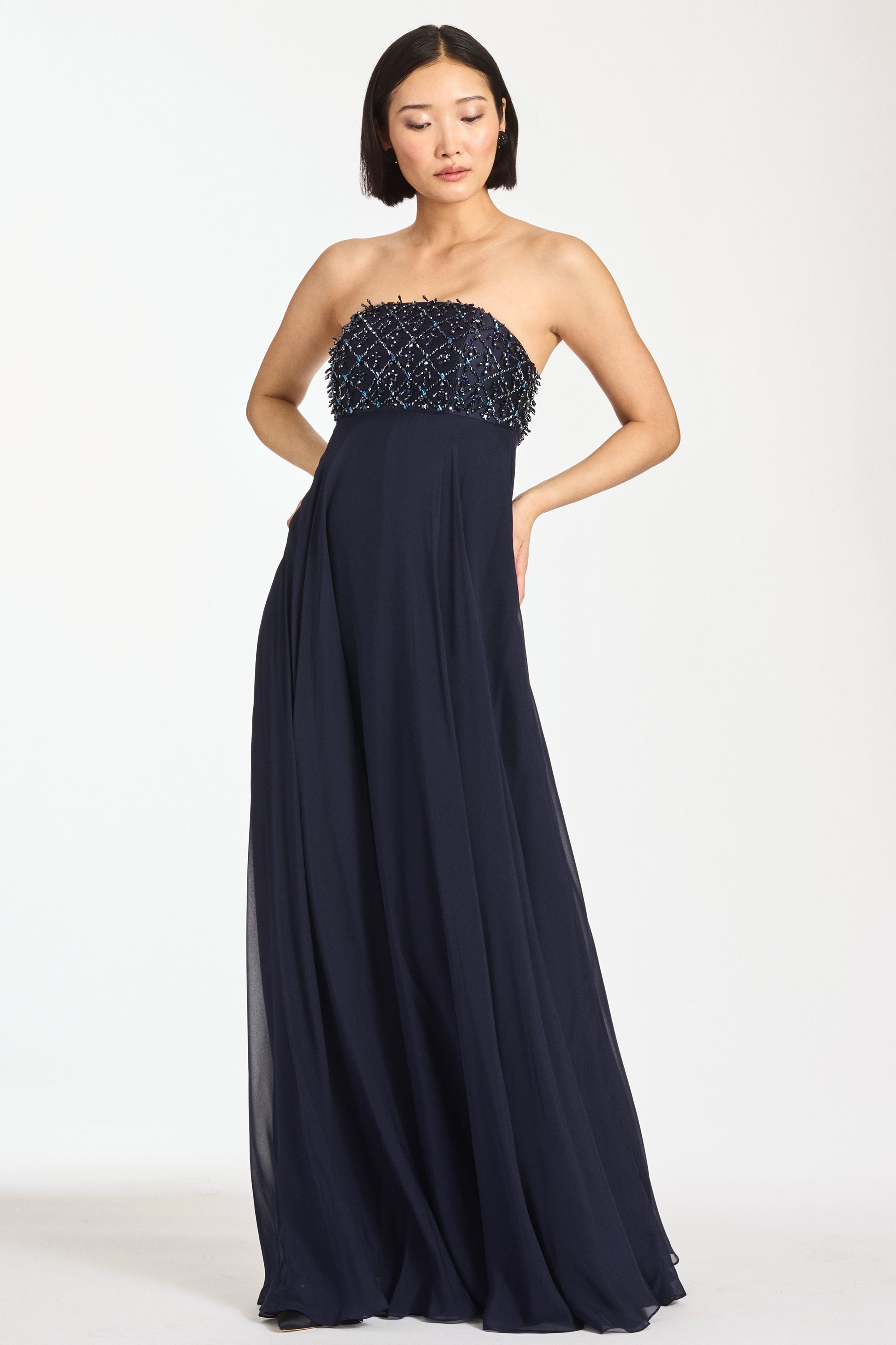 EMBELLISHED MONACO GOWN - MIDNIGHT