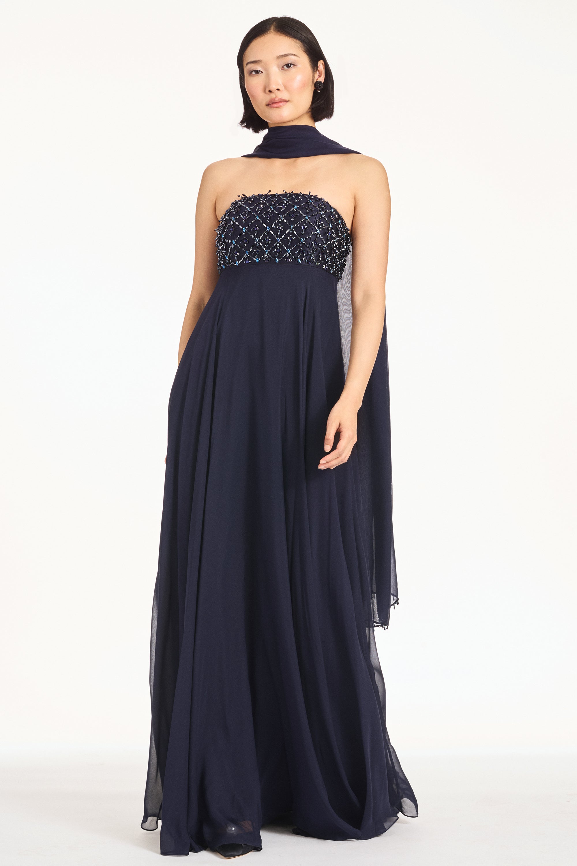 EMBELLISHED MONACO GOWN - MIDNIGHT