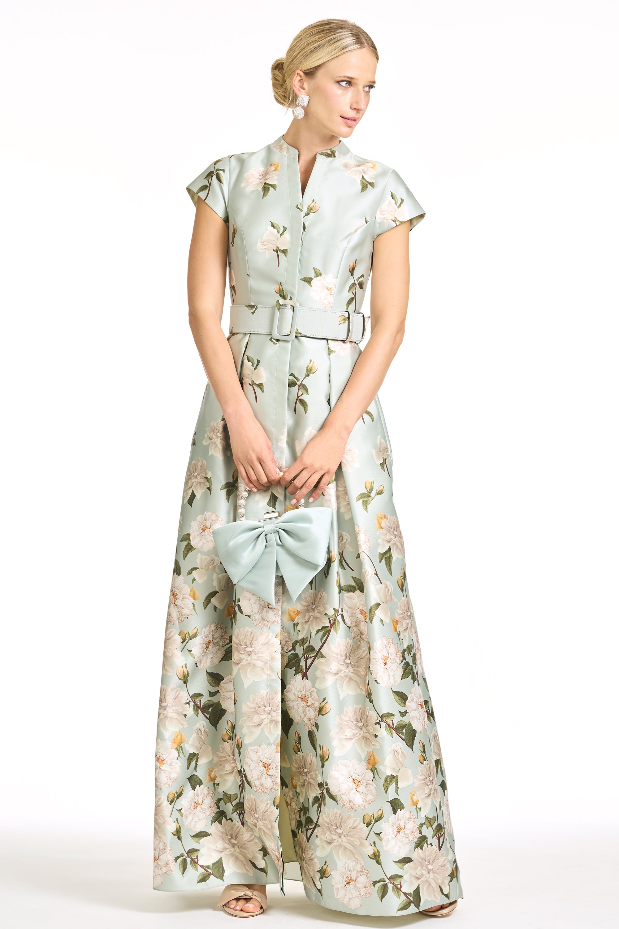 white christmas dresses MARTA GOWN in CELADON SWEETBRIAR DEGRADE