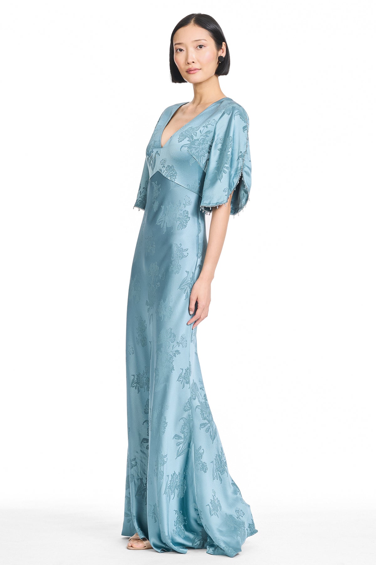 Embellished maren gown seaglass
