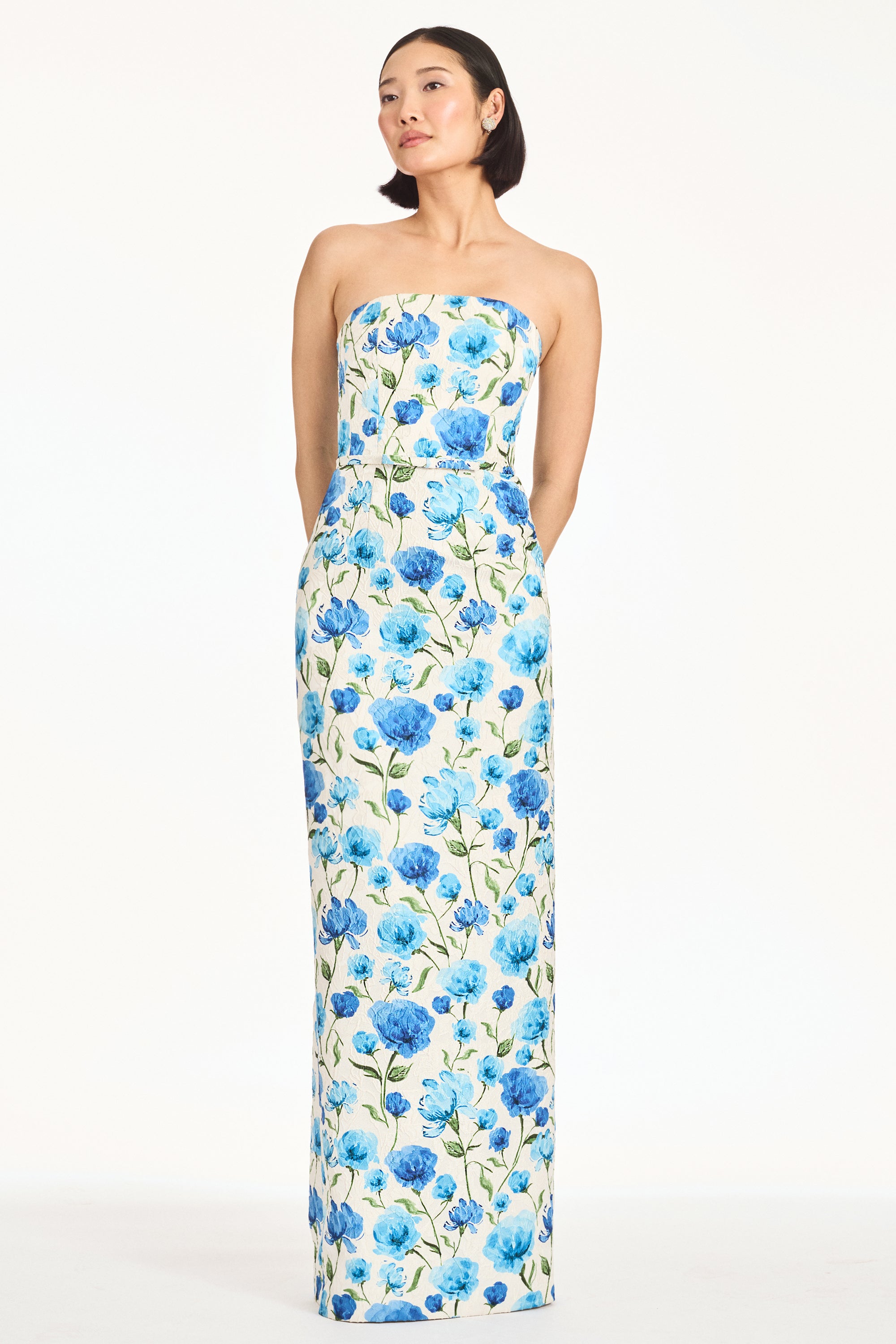 SOPHIA GOWN - SAPPHIRE POPPIES