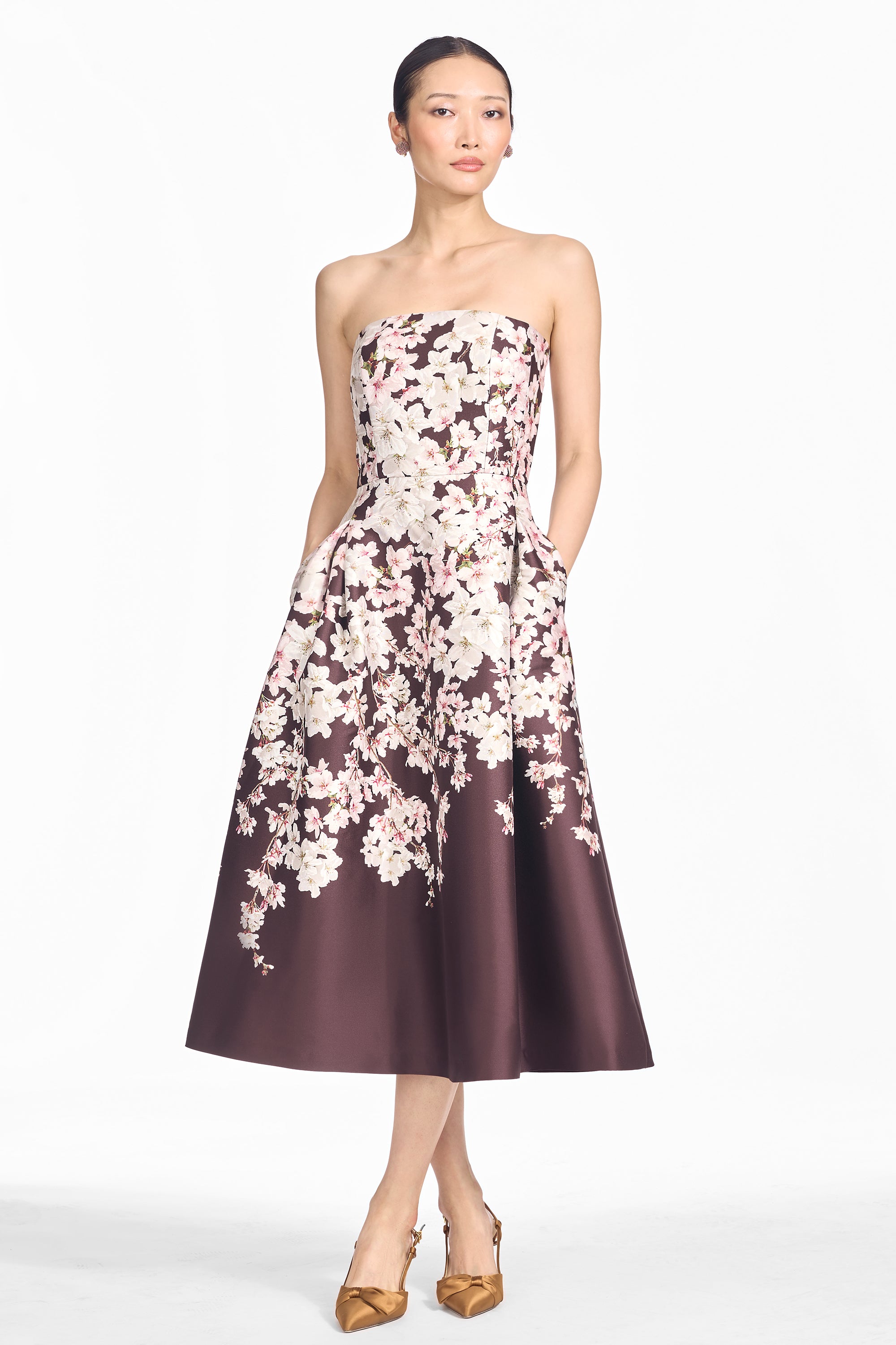 SHAY DRESS - CHOCOLATE COVERED CHERRY BLOSSOMS