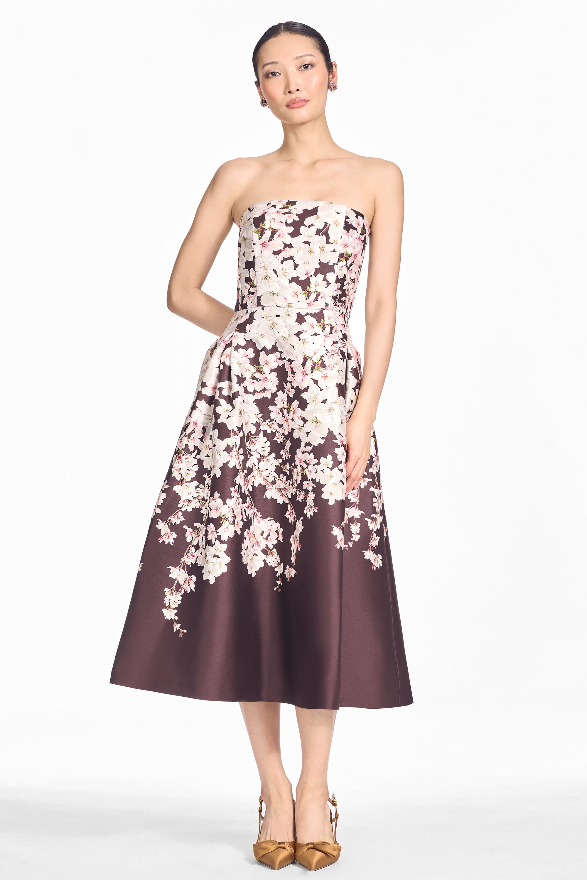 SHAY DRESS - CHOCOLATE COVERED CHERRY BLOSSOMS