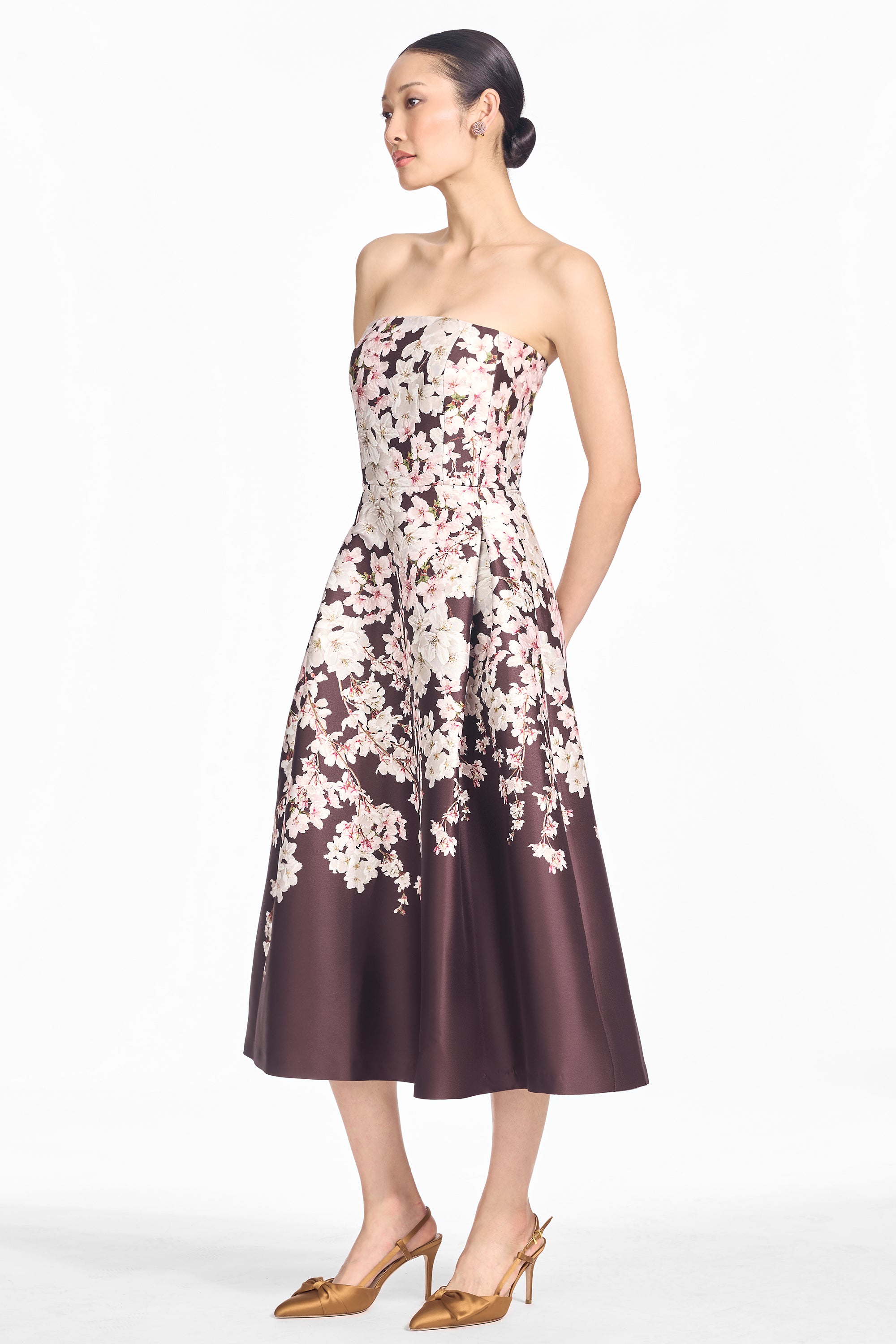 Shay dress chocolate covered cherry blossoms