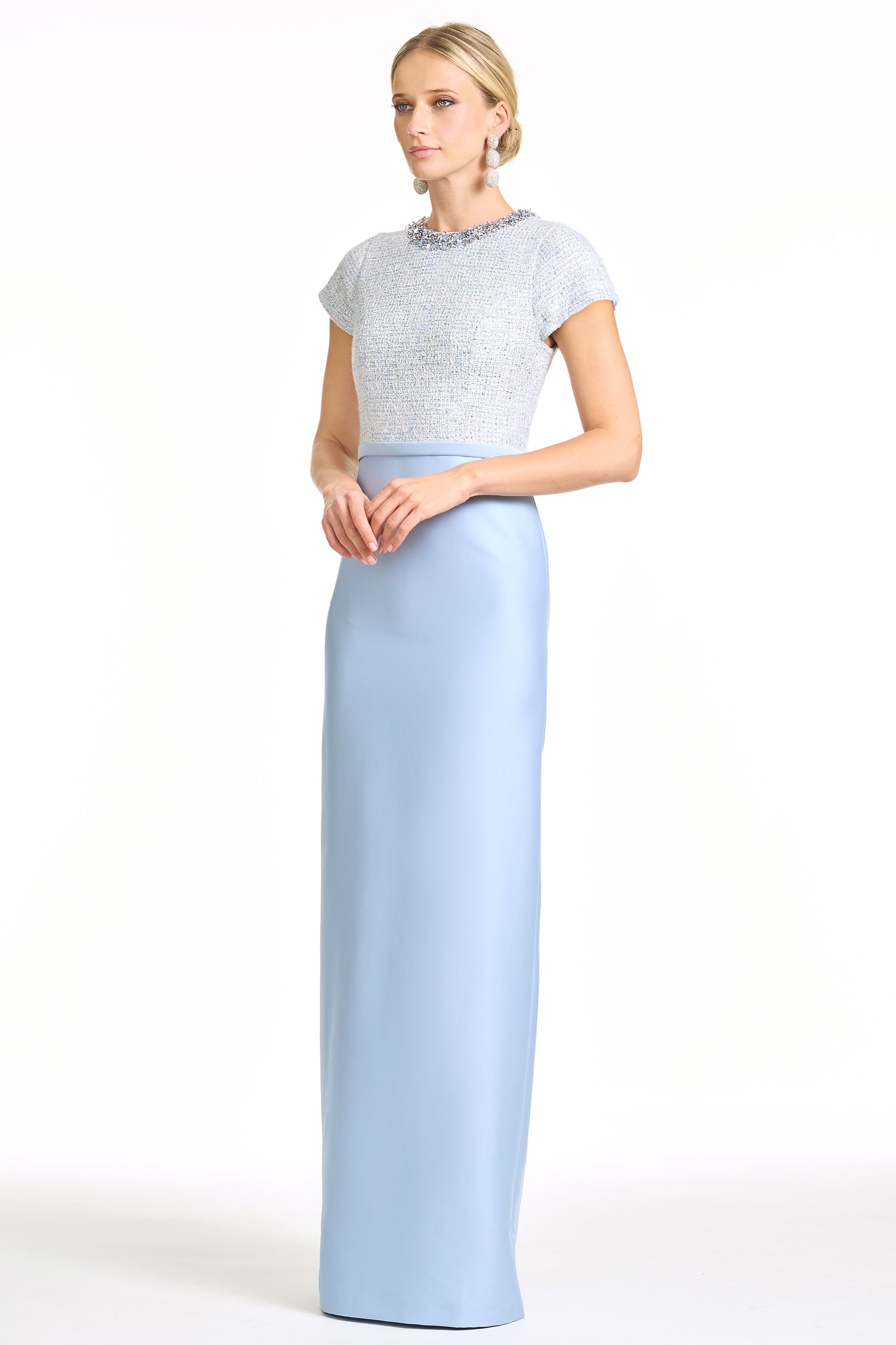 EMBELLISHED ASPEN GOWN - GLACIAL BLUE