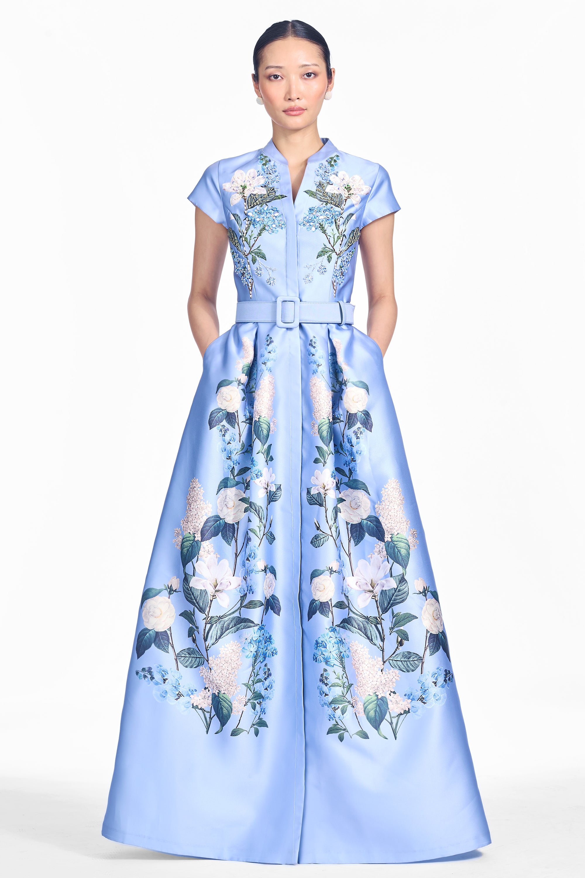 EMBELLISHED MARTA GOWN - OPAL FRESCO