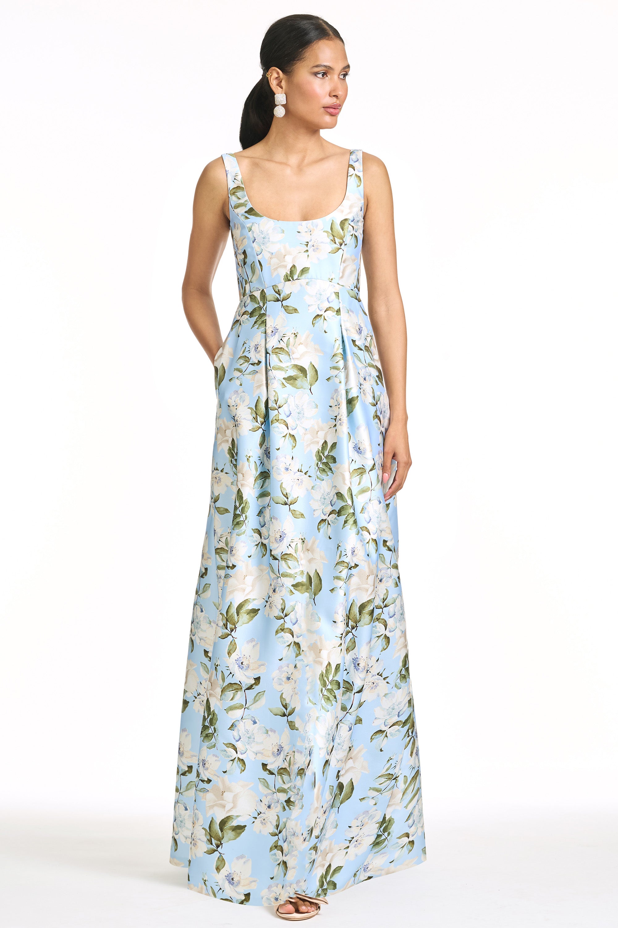 AURORA GOWN - SKY CAMELLIA