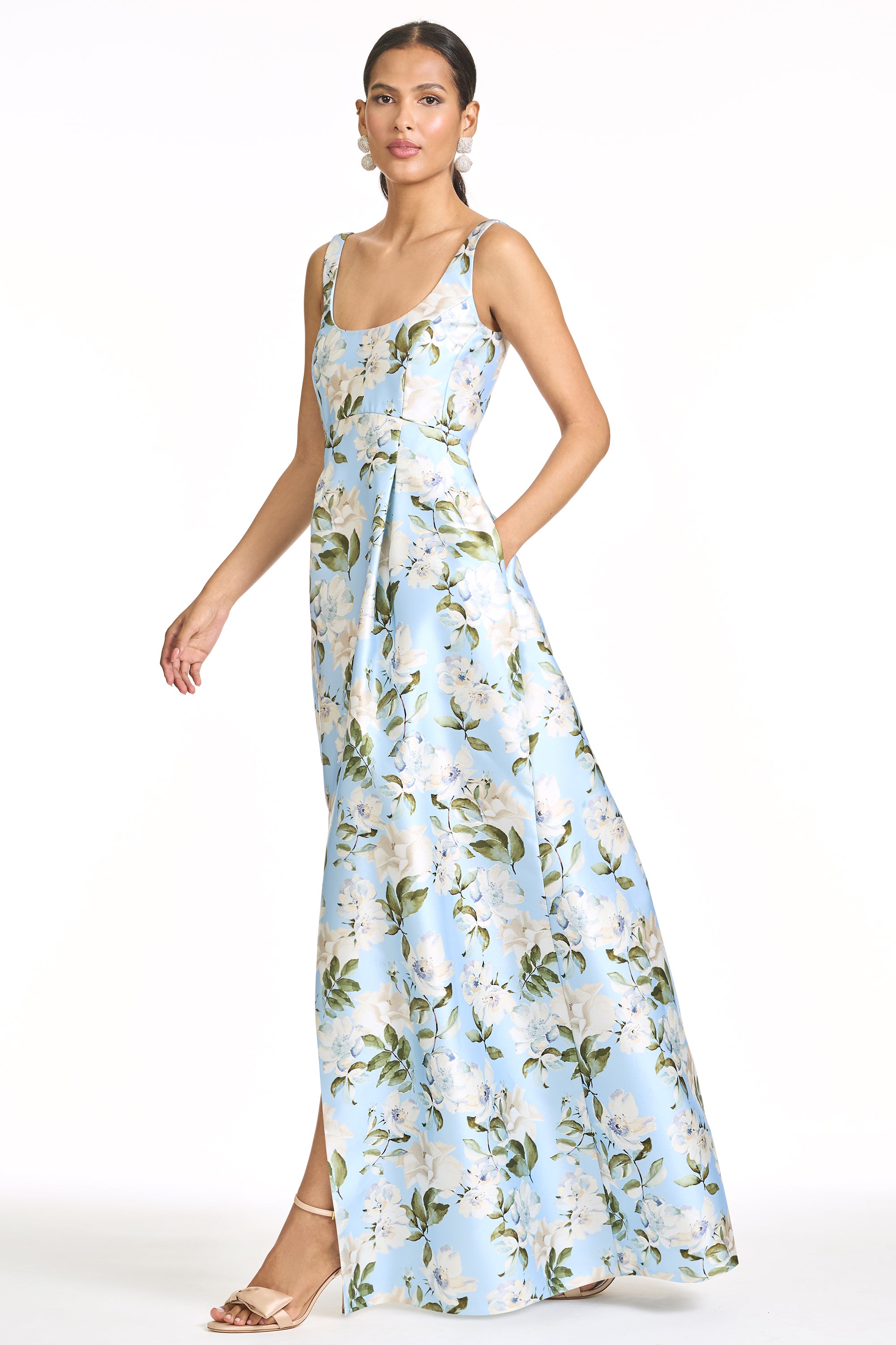 AURORA GOWN - SKY CAMELLIA
