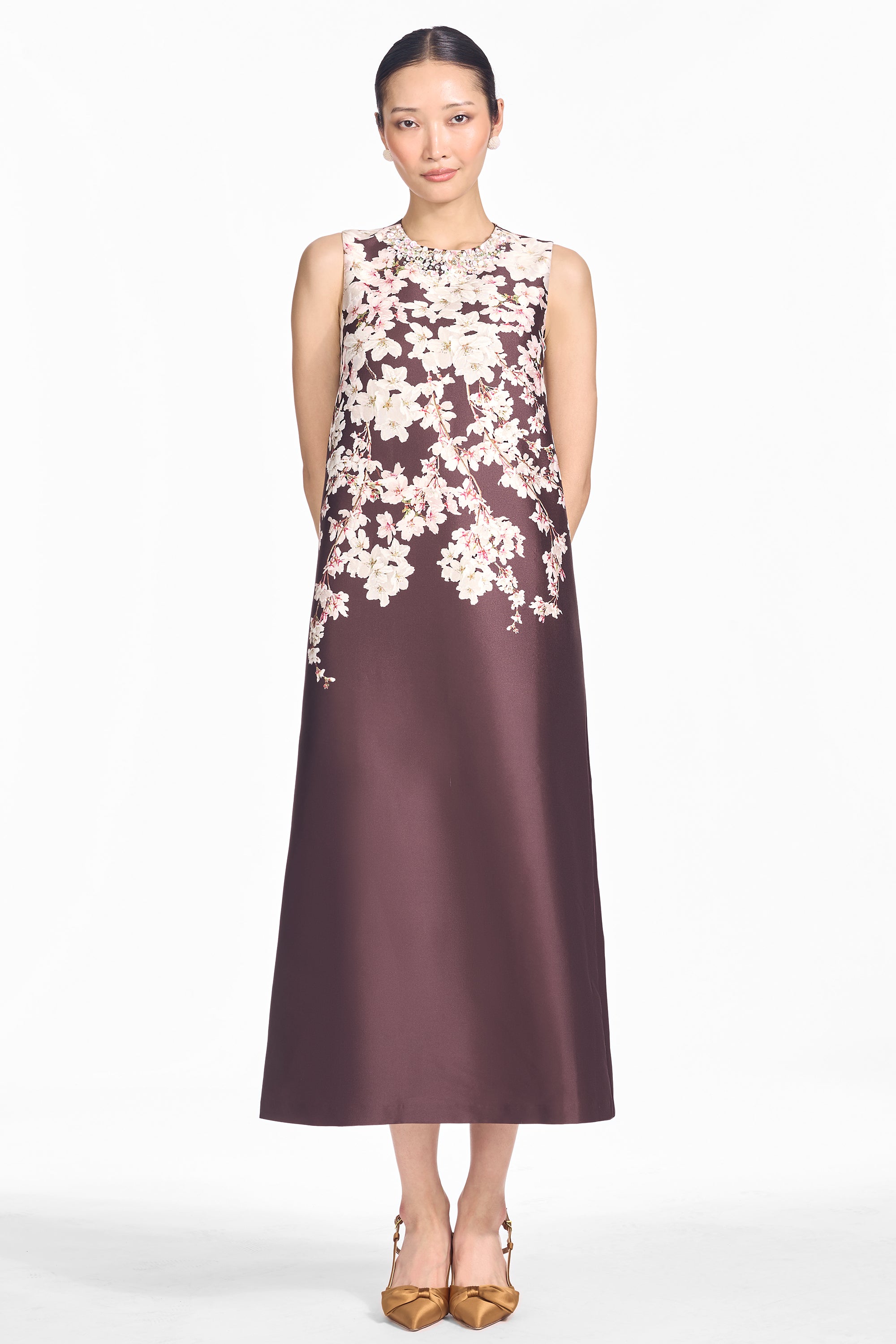 SUTTON DRESS - CHOCOLATE COVERED CHERRY BLOSSOMS
