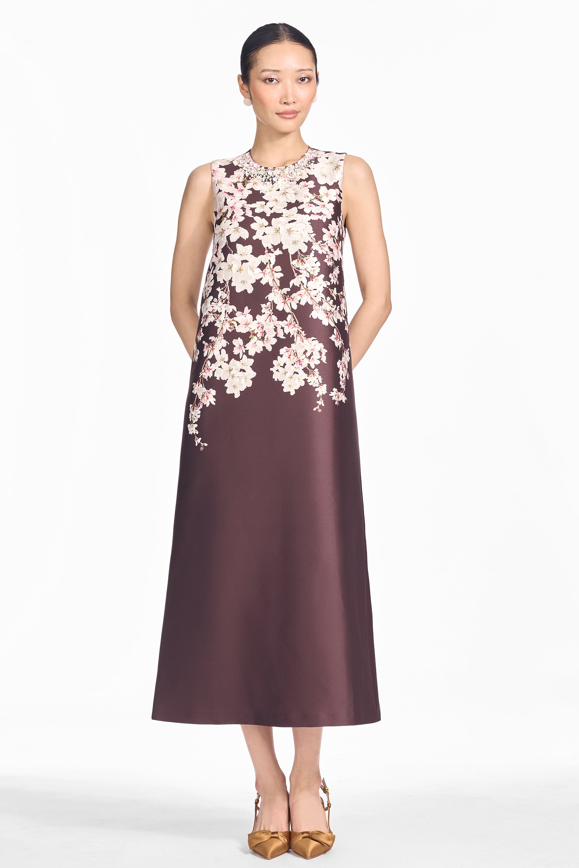 SUTTON DRESS - CHOCOLATE COVERED CHERRY BLOSSOMS