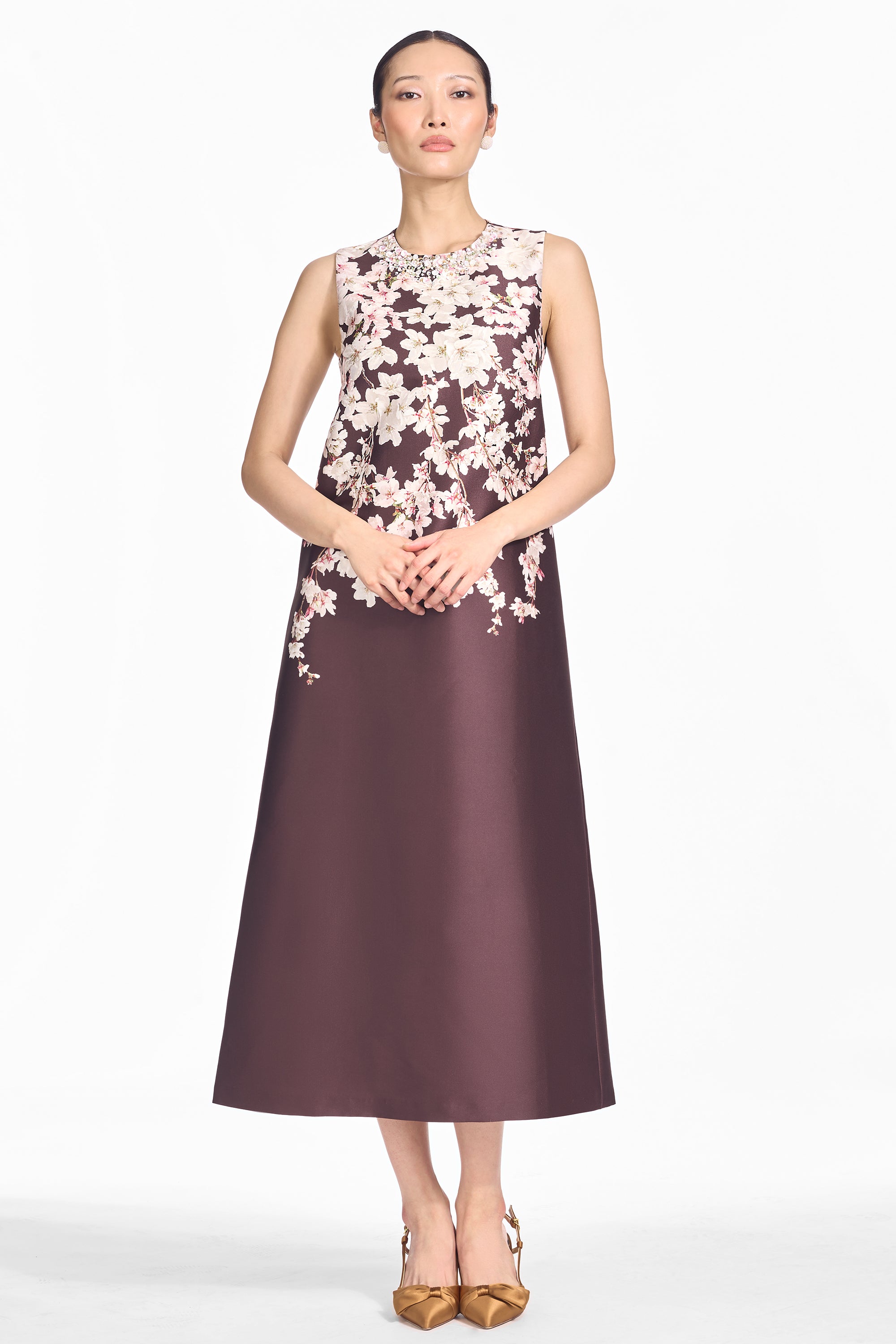Sutton dress chocolate covered cherry blossoms
