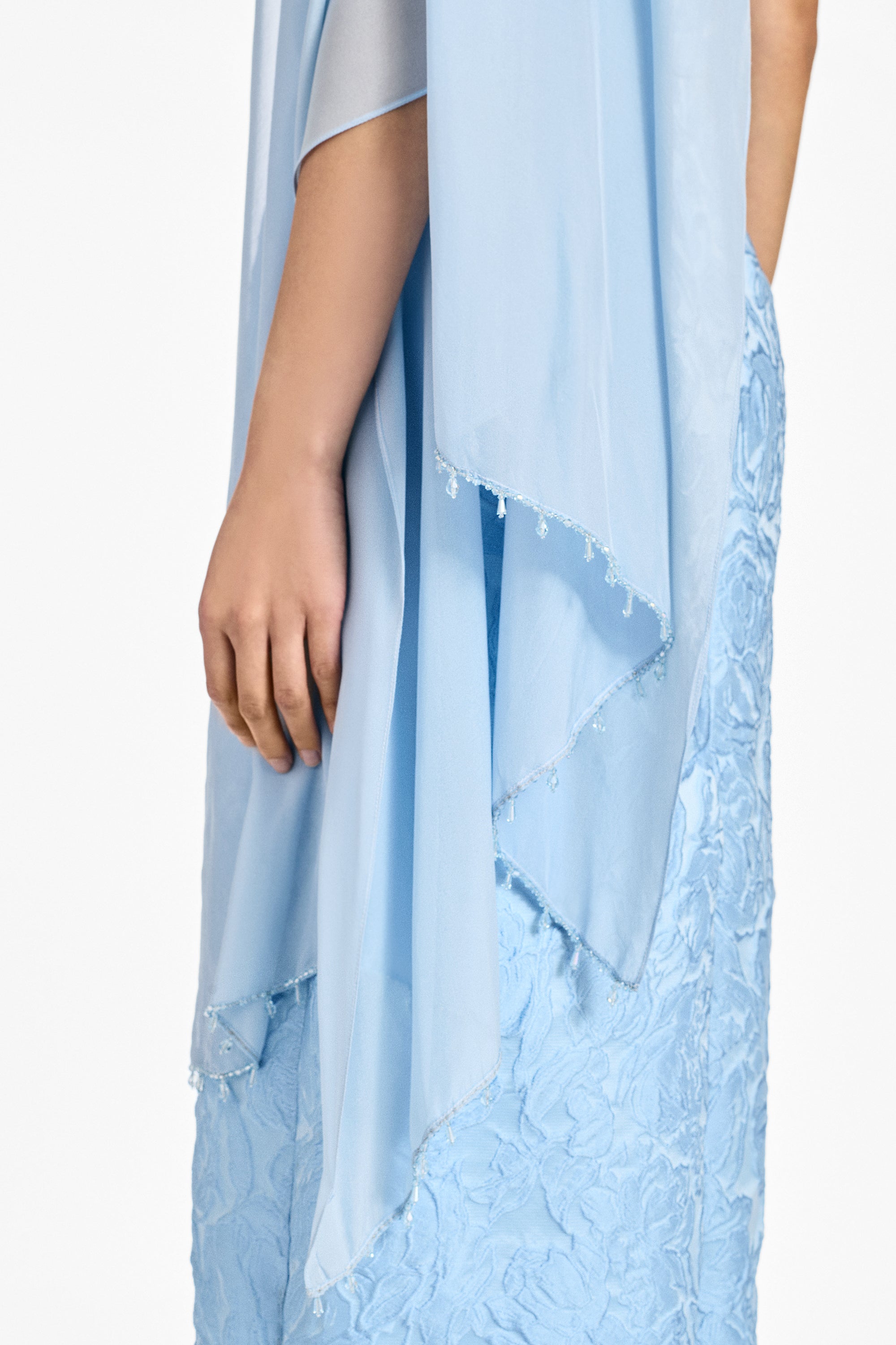 EMBELLISHED EMMY SCARF - SKY