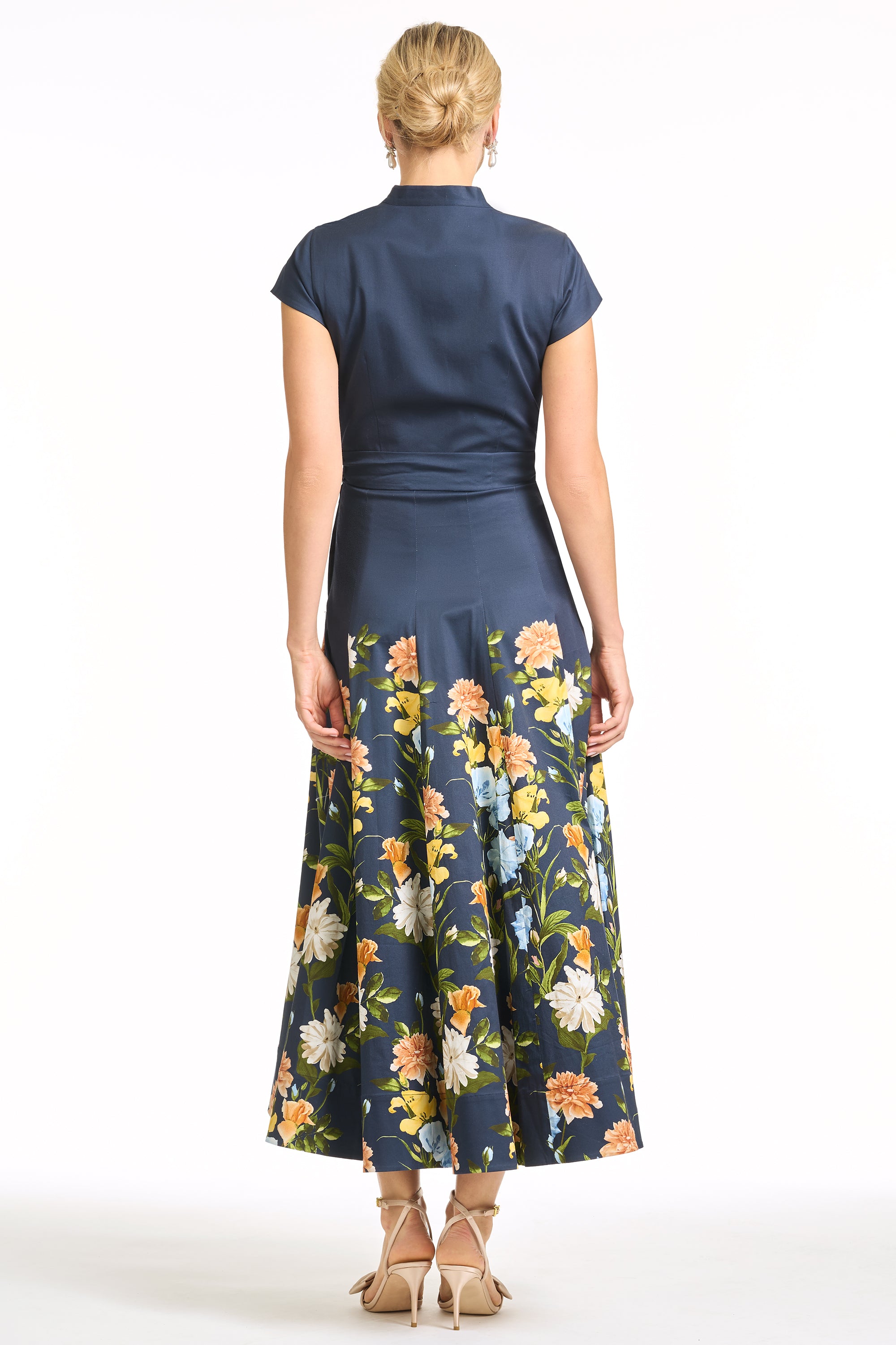GANIKA DRESS - NAVY WILDFLOWERS DEGRADE