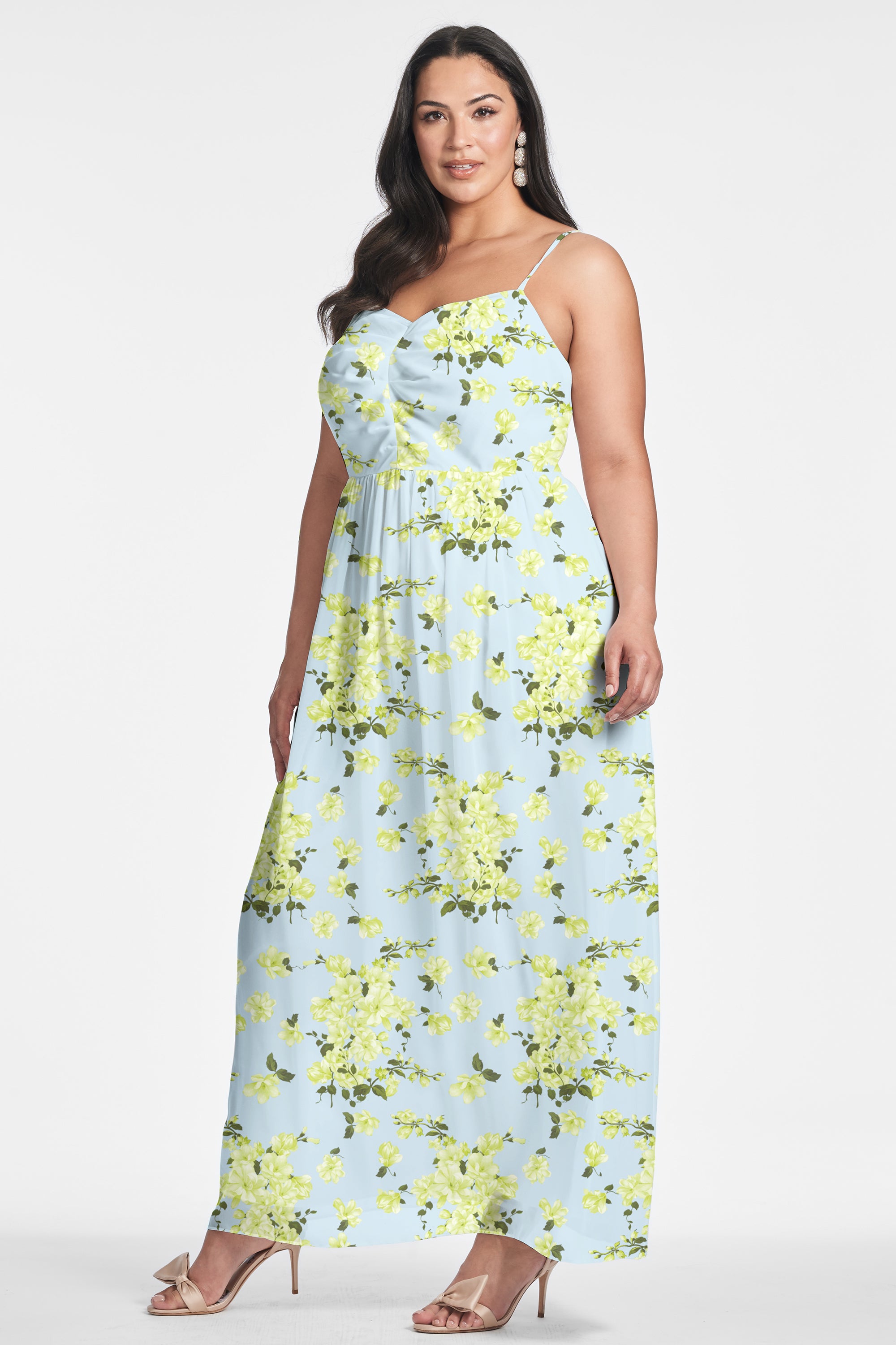 Sienna Gown - Sky Citrine Floral - Final Sale