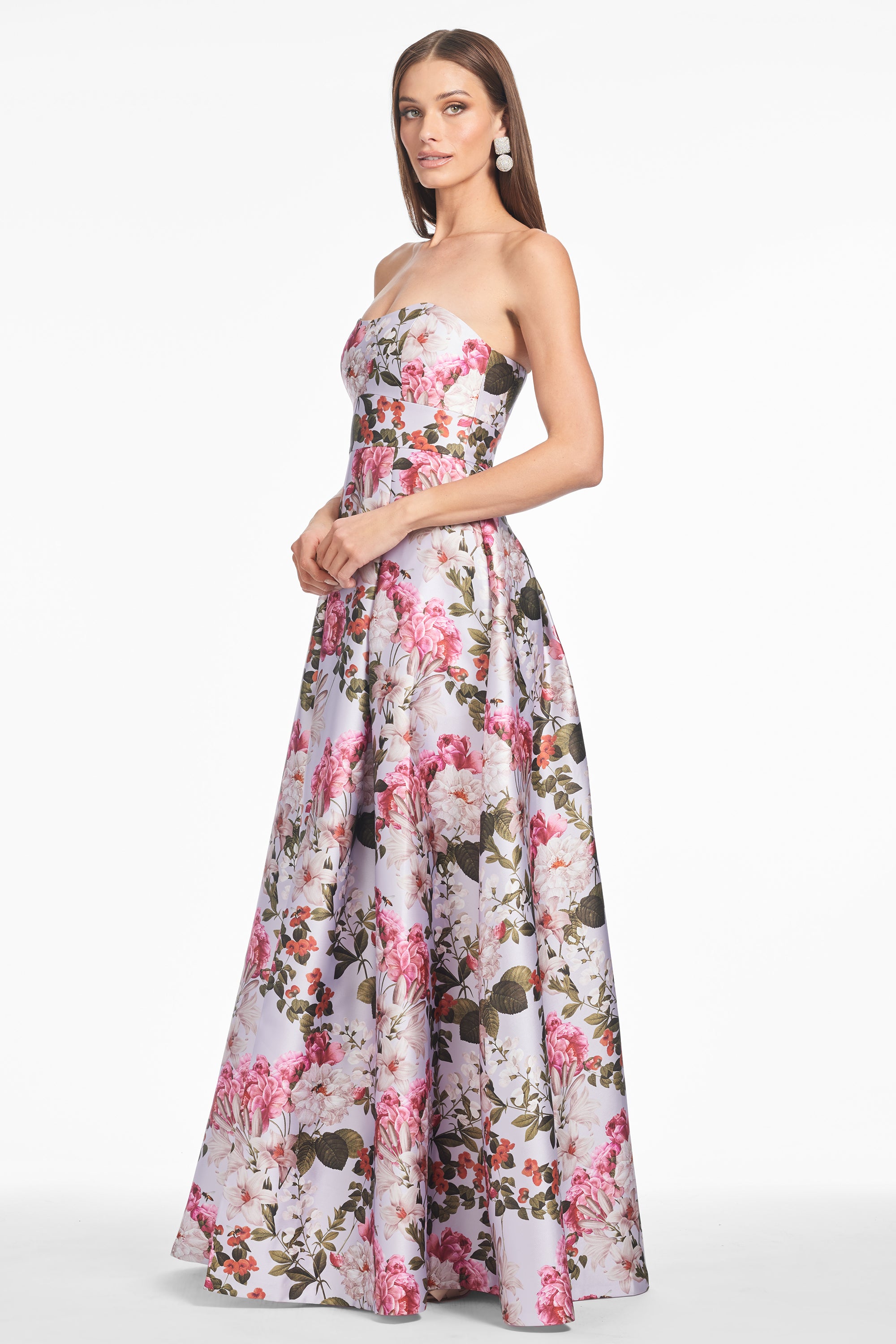 GIOVANNA GOWN - PERWINKLE AND PETALS - FINAL SALE