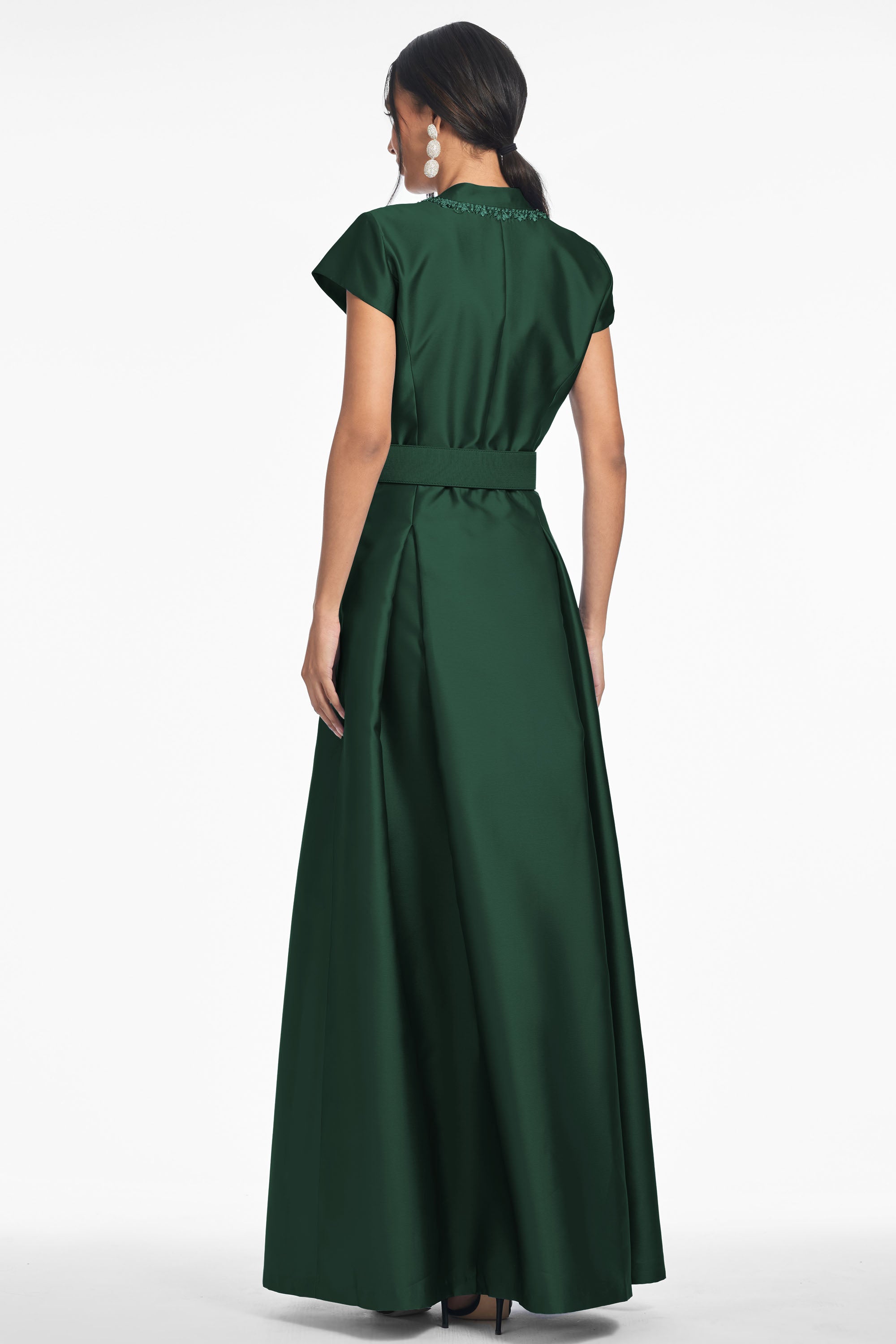 Embellished marta gown loden