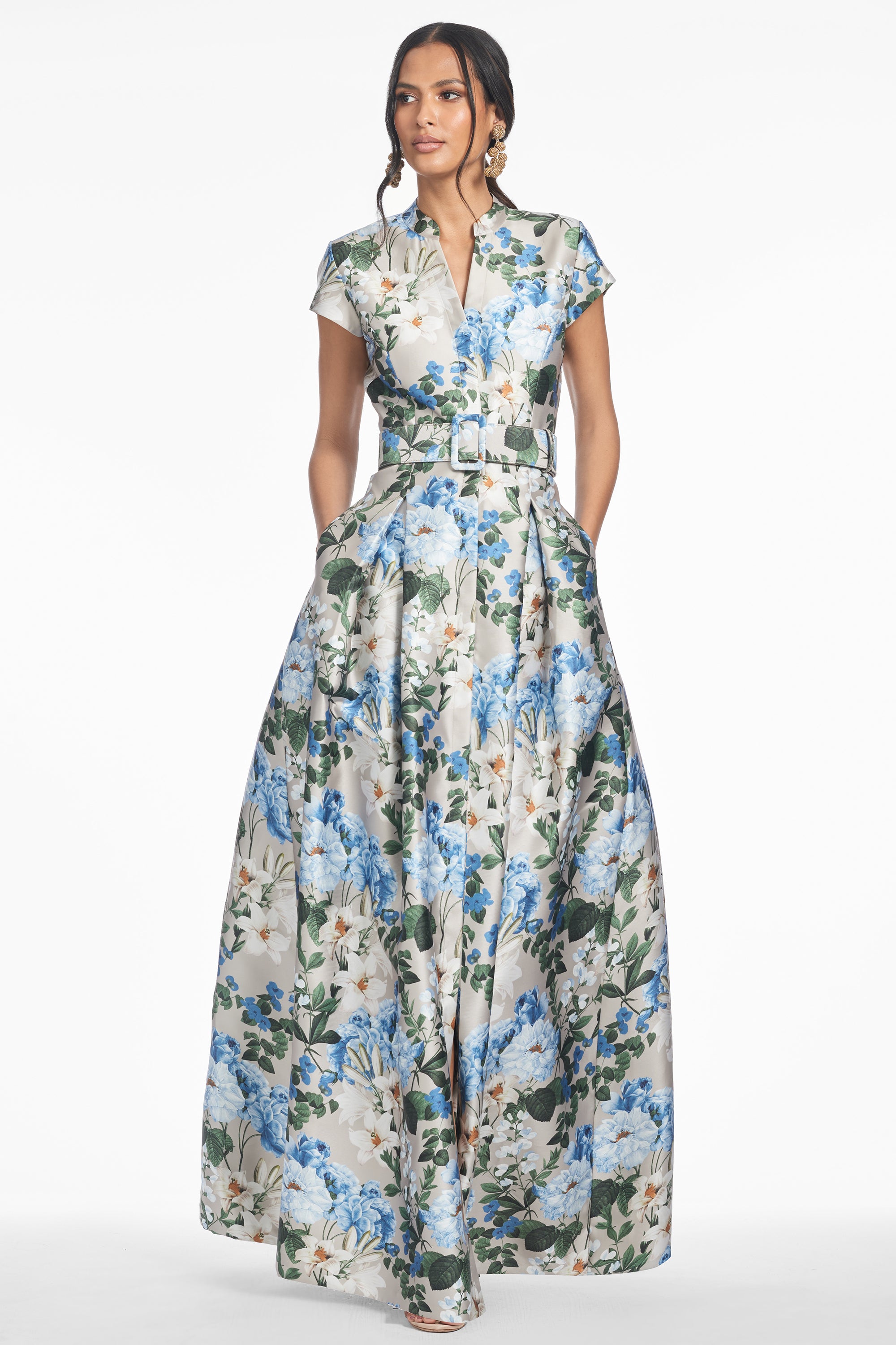 marta cotton silk maxi dress Marta Slinky Cowl Maxi Dress / Lemon | MESHKI