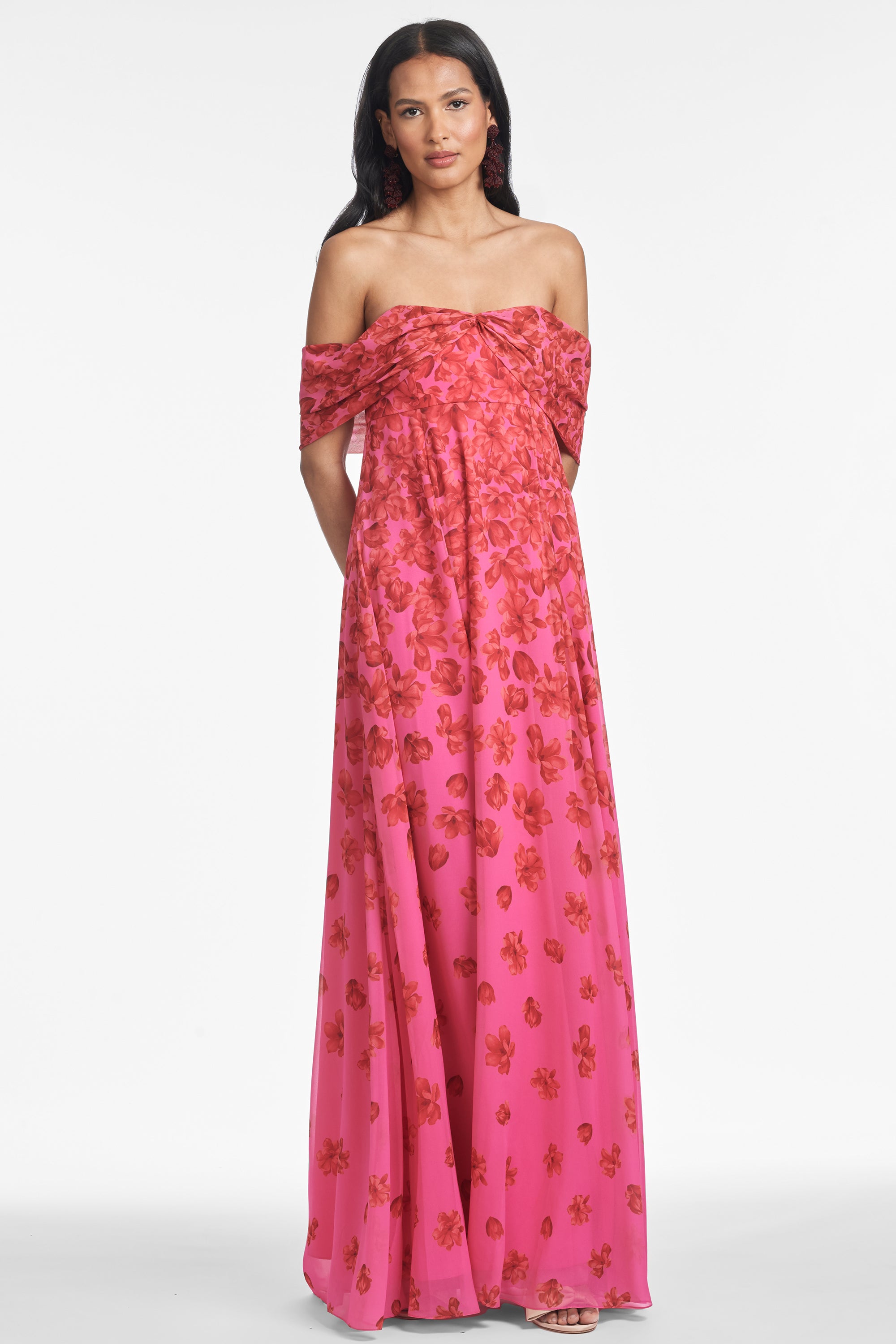 KENNEDY GOWN - ROSE VERMILION