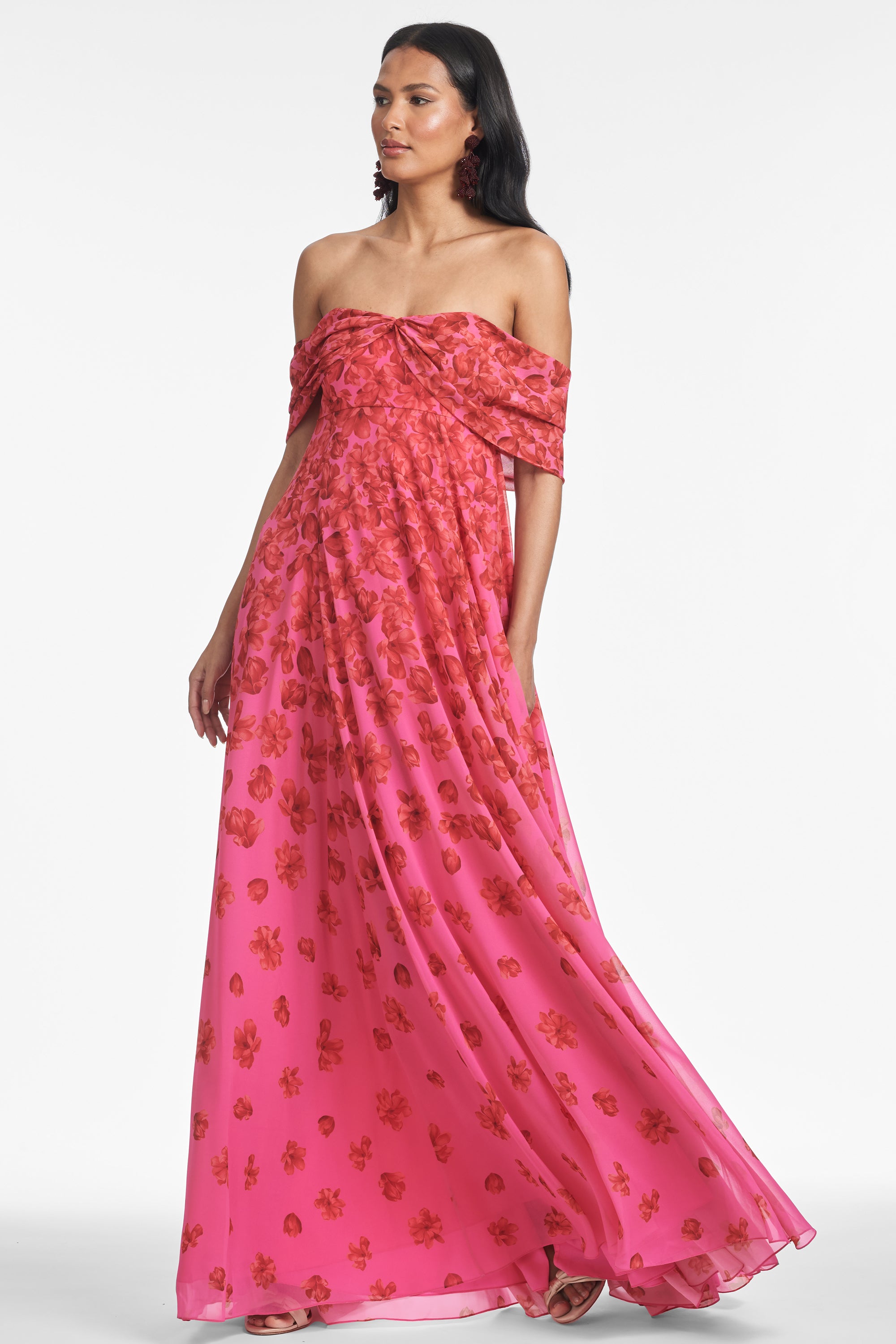 KENNEDY GOWN - ROSE VERMILION