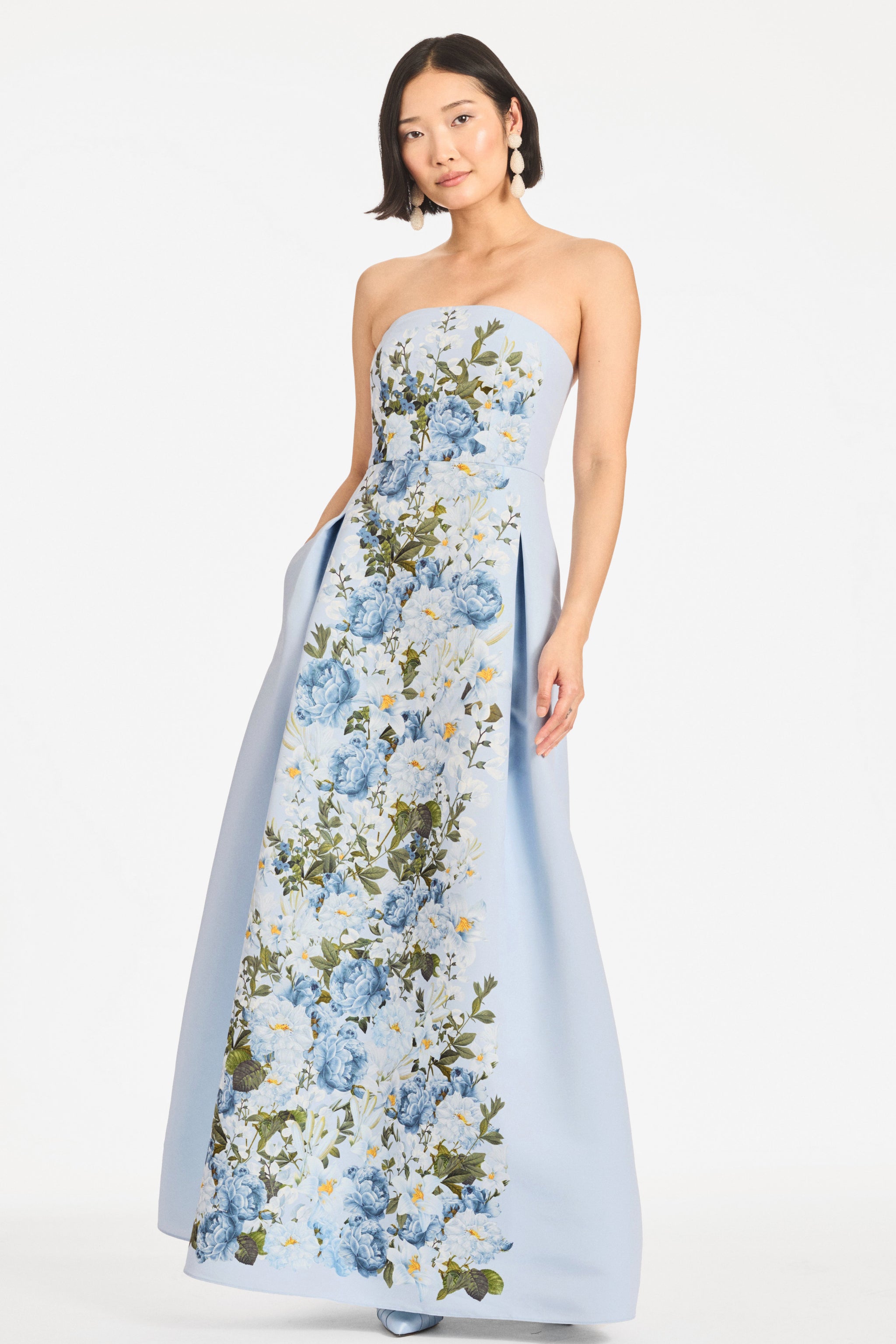 sachin and babi light blue dress Sachin & Babi Larisa Gown - Sky Blue Cascade