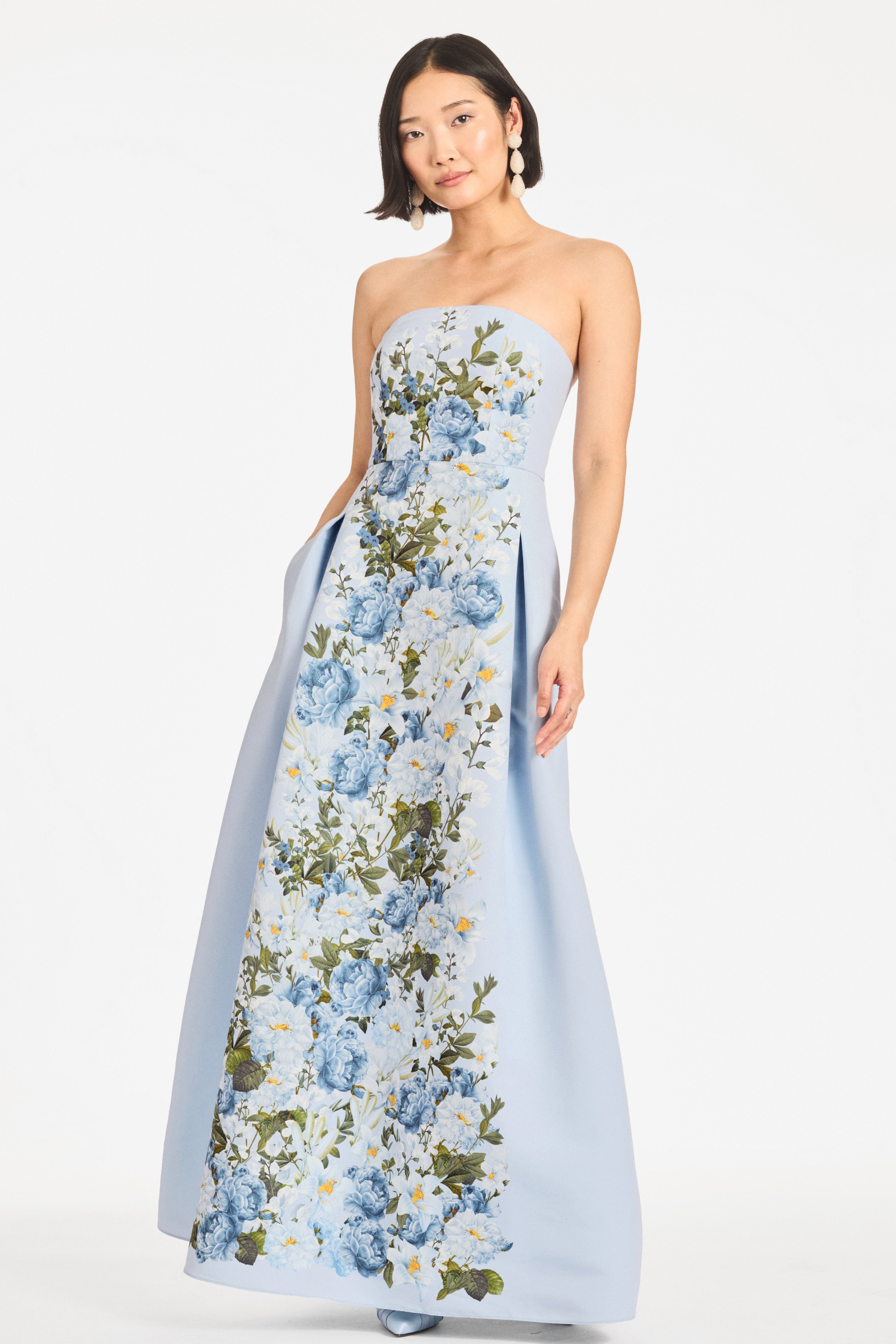 LARISA GOWN - SKY BLUE CASCADE
