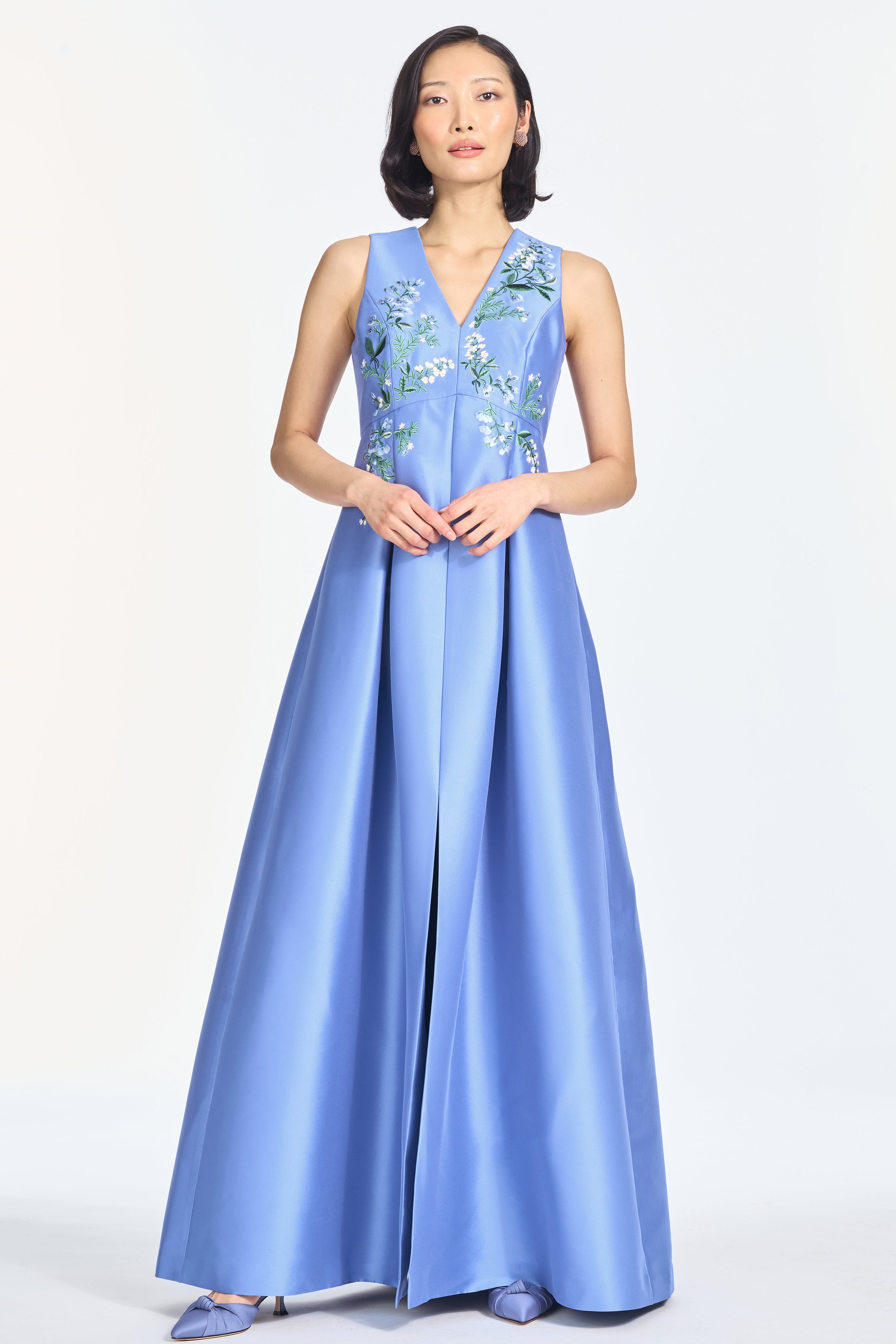 EMBROIDERED BROOKLYNNE GOWN - OPAL