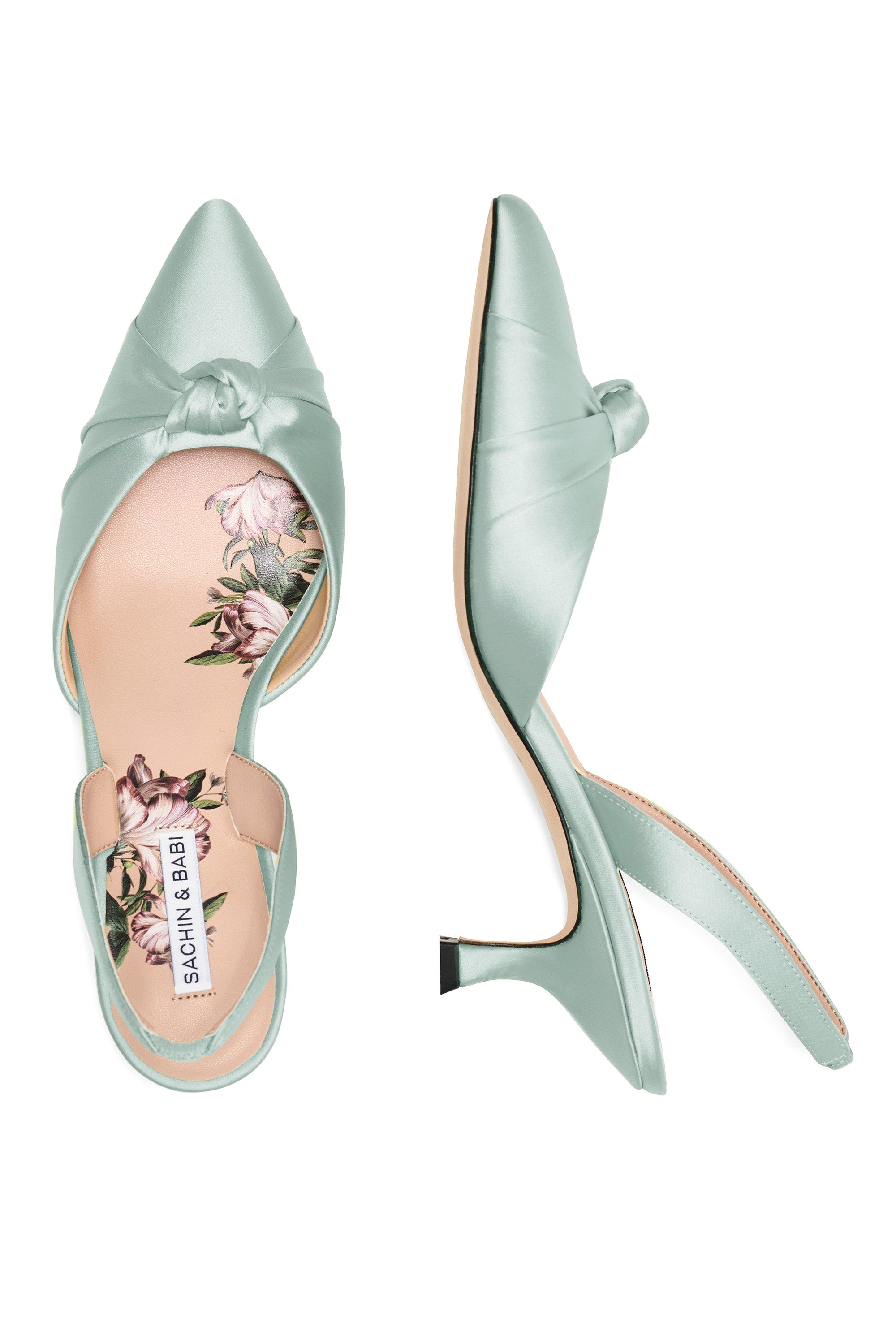 NOLITA KITTEN HEEL - CELADON