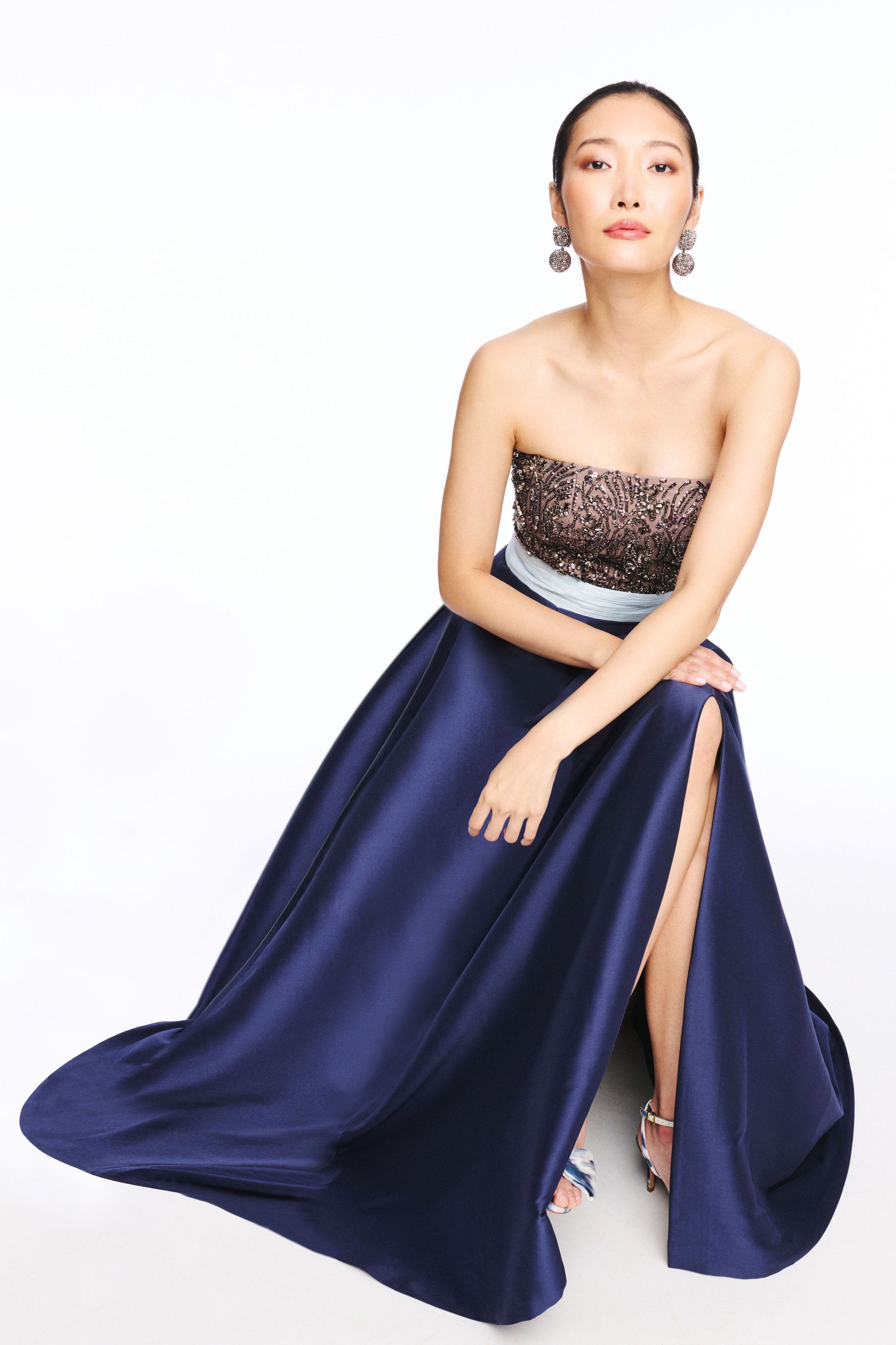 COLETTE GOWN - SILVER/NIGHT SKY