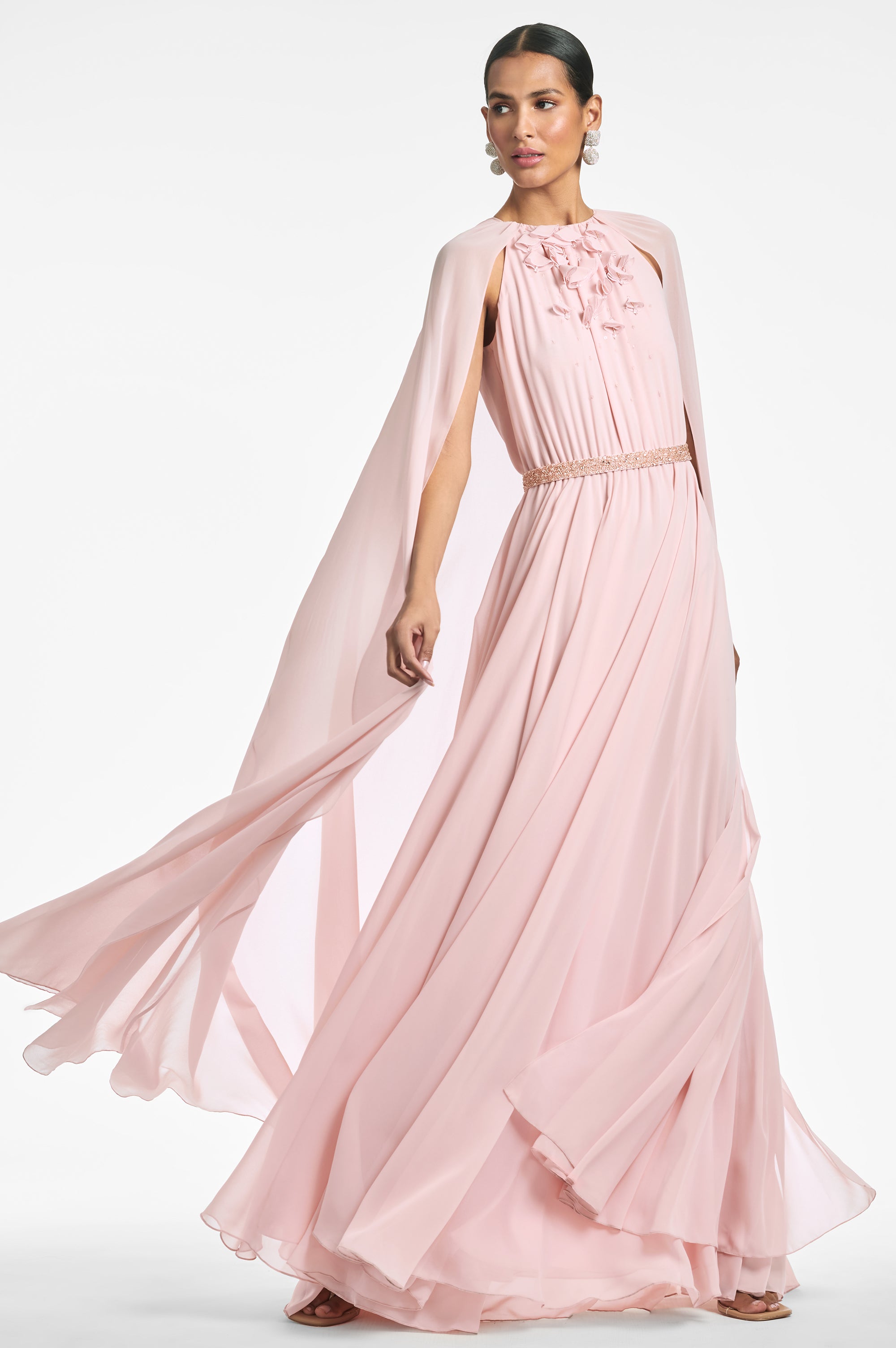 sachin and babi dress Our beloved Lana the perfect column gown. In our Citrine Peony Print with a waist belt to accentuate any figure. A touch of sparkle shine with its hand-beaded embellishments throughout the shoulder and elegant bow at the shoulder Sachin & Babi Brielle Gown