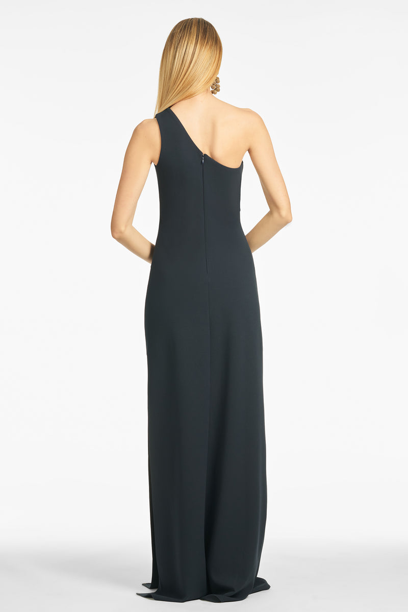 Cece 4-Way Stretch Crepe Gown - Navy - Final Sale