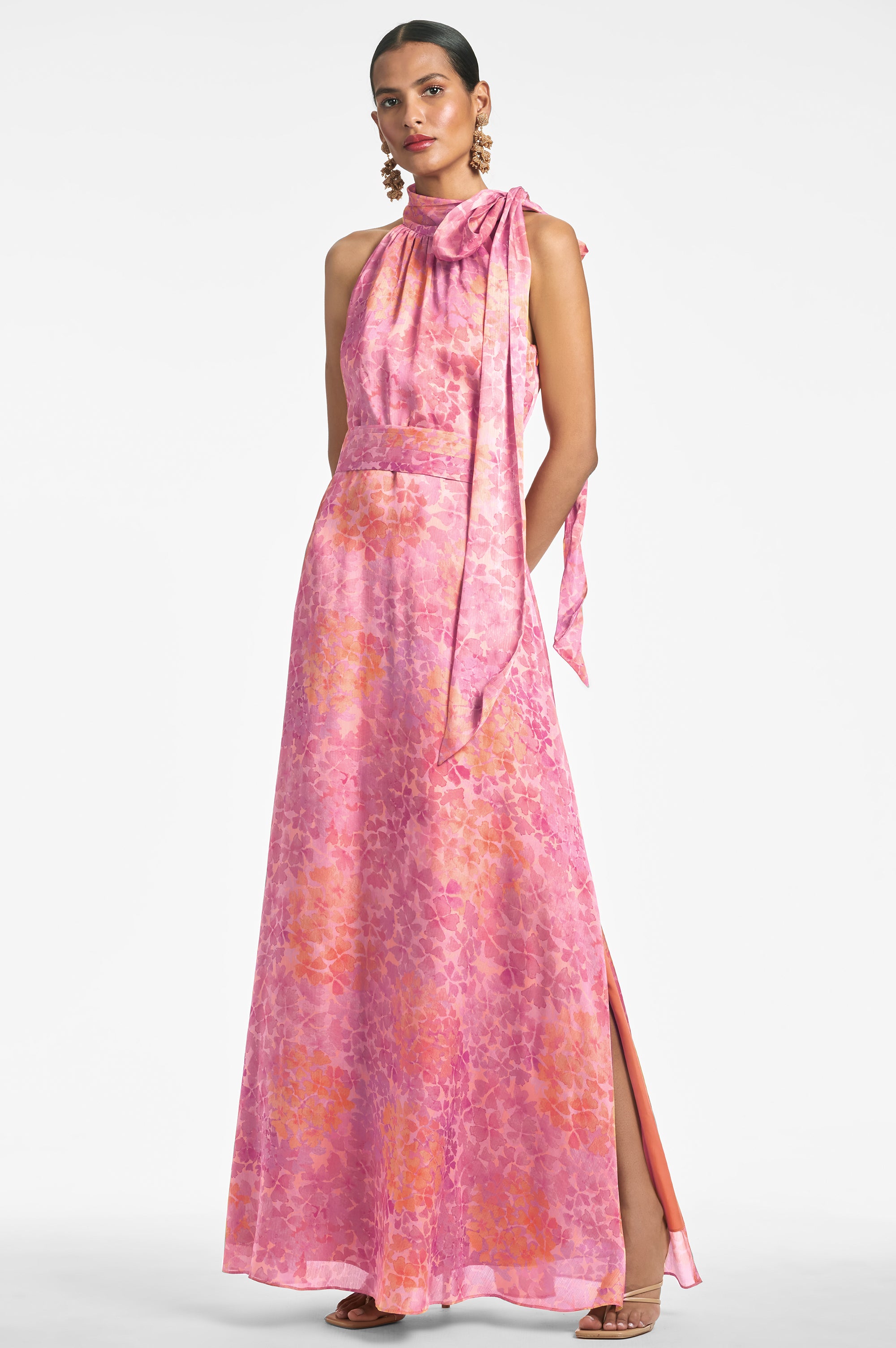 KAYLA GOWN in PASTEL SUNSET HYDRANGEA