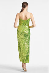 Sequin Sanza Dress - Chartreuse - Final Sale