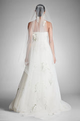Damira Veil - White/Embroidered Floral