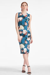 Anna Dress - Teal Garden
