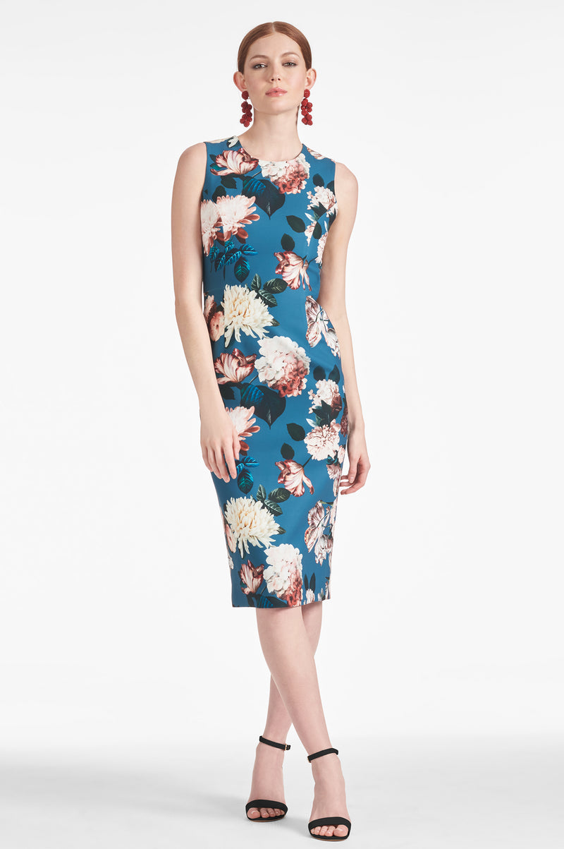 Anna Dress - Teal Garden