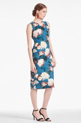Anna Dress - Teal Garden