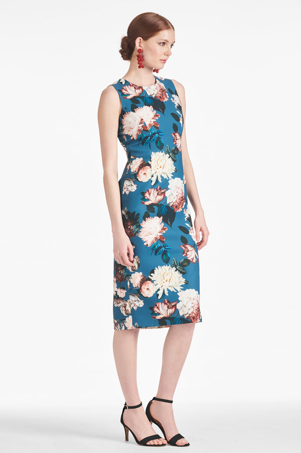 Anna Dress - Teal Garden