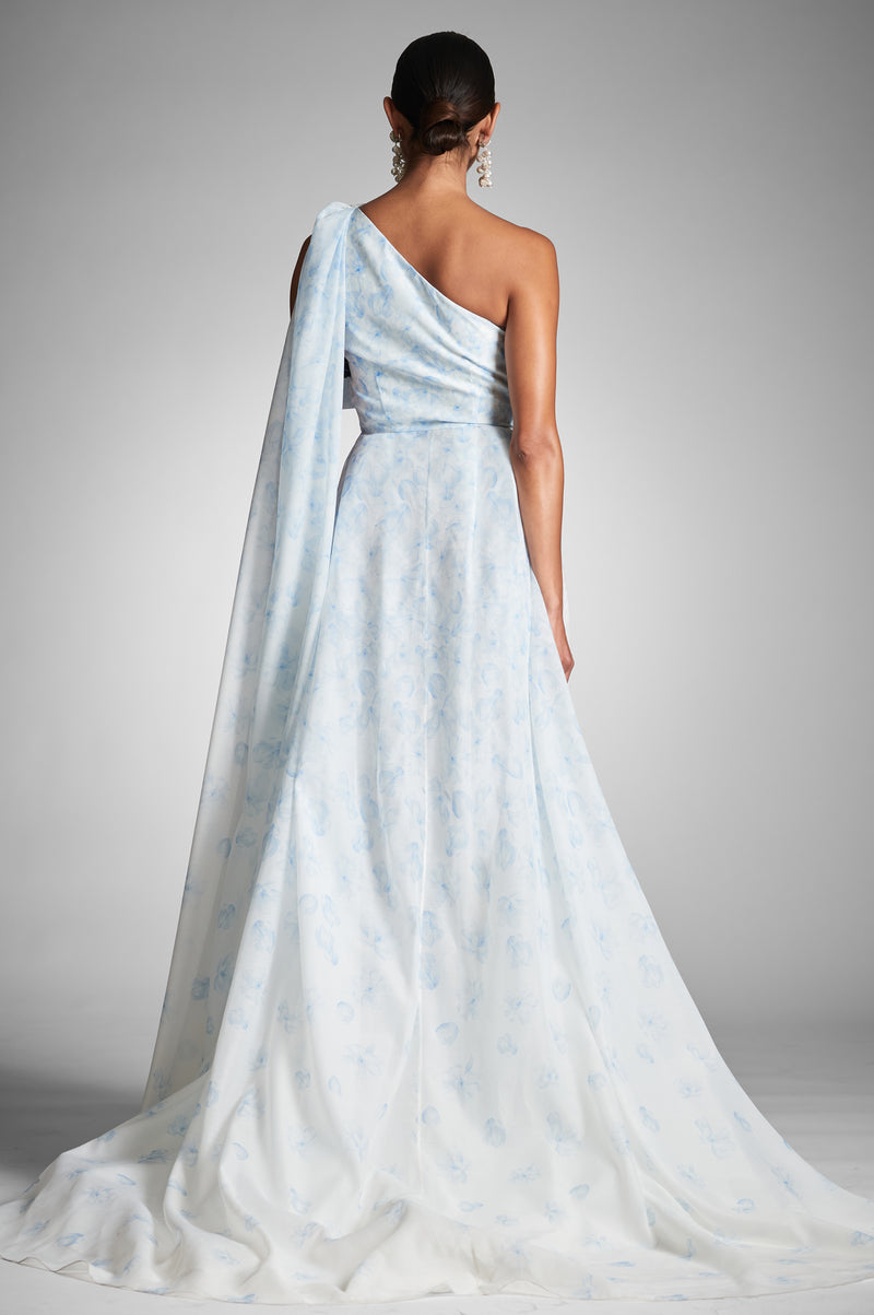 Anouk Gown - Blue Degrade Floral