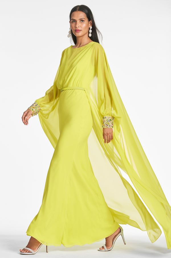 Aphrodite Gown - Neon Limeade