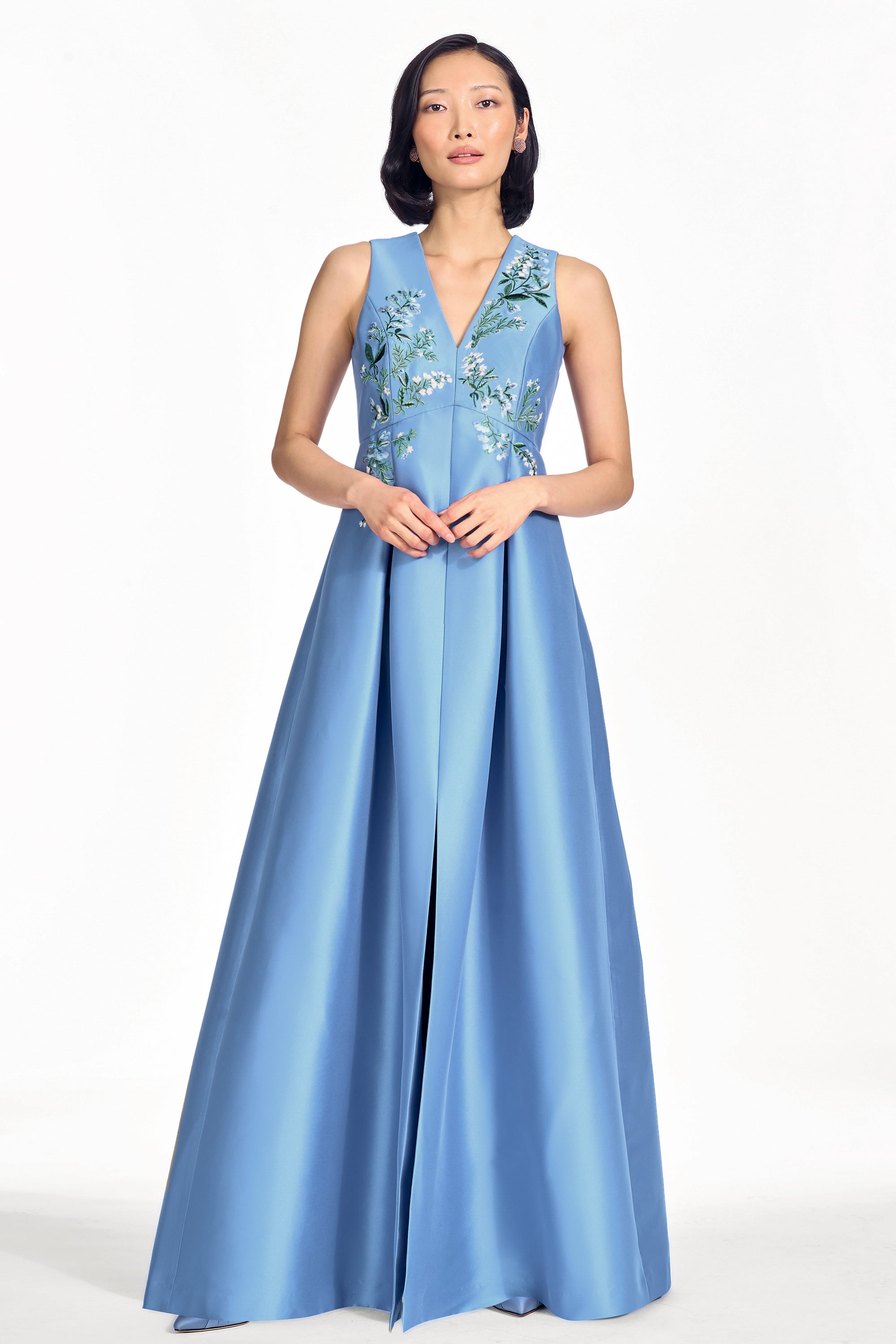 EMBROIDERED BROOKLYNNE GOWN - OPAL