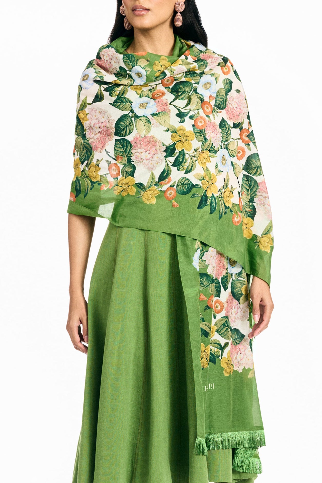 FLORIE SCARF - GREEN GARDENS