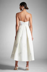 Audra Dress - Ivory/Embroidered Floral
