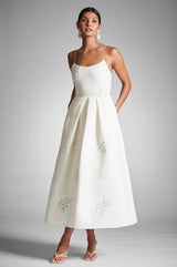 Audra Dress - Ivory/Embroidered Floral