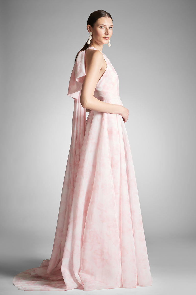 Avril Gown - Pale Pink Floral