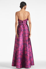Brielle Gown - Magenta Bloom