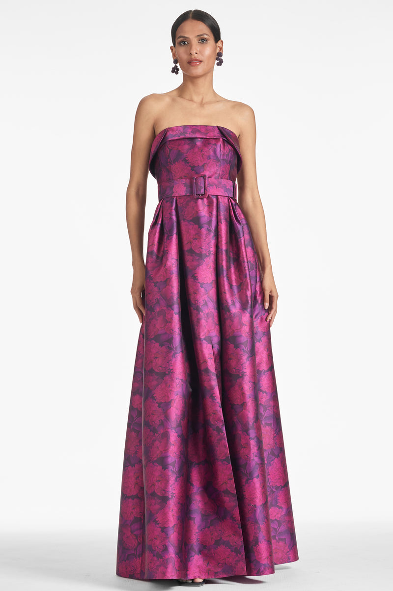 Brielle Gown - Magenta Bloom